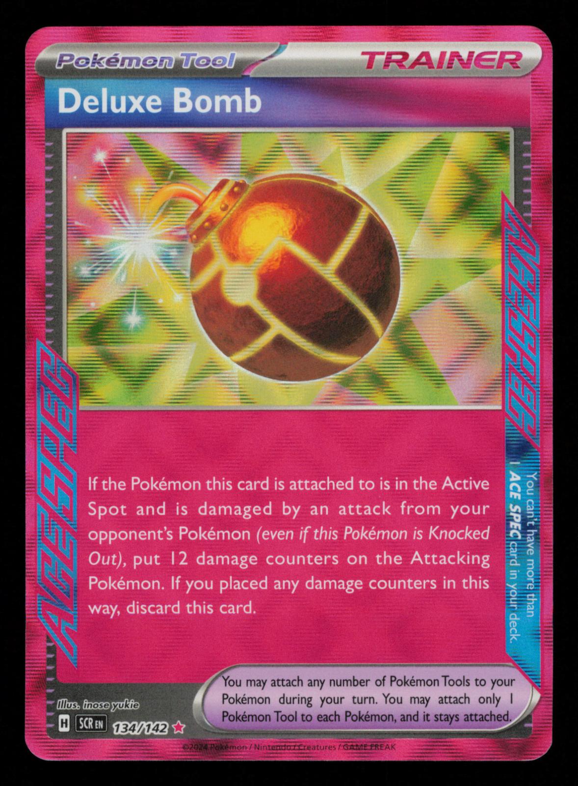 Deluxe Bomb 134/142 ACE SPEC Rare Stellar Crown Pokemon