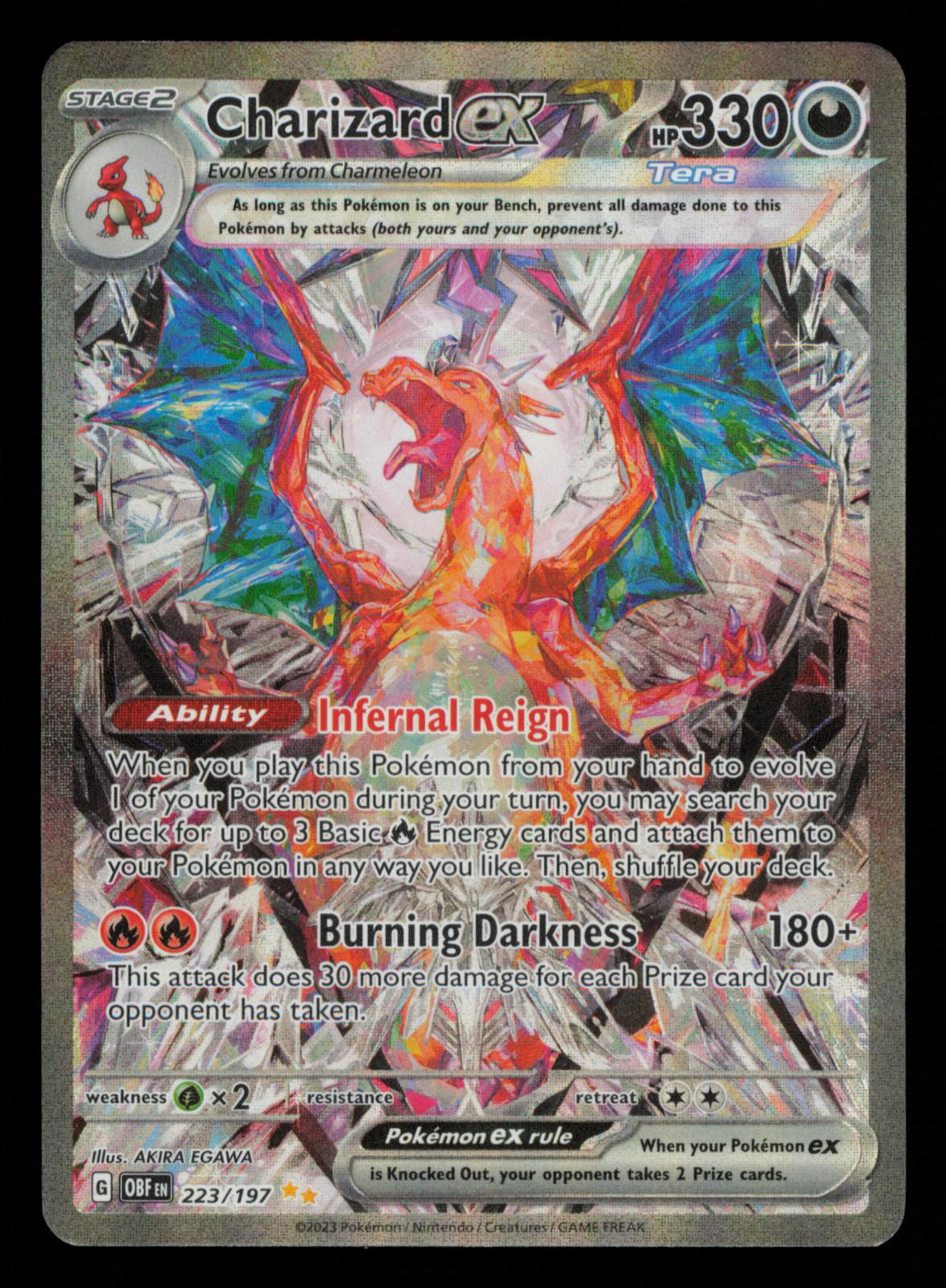 Charizard ex 223/197 Special Illustration Rare Obsidian Flames Pokemon