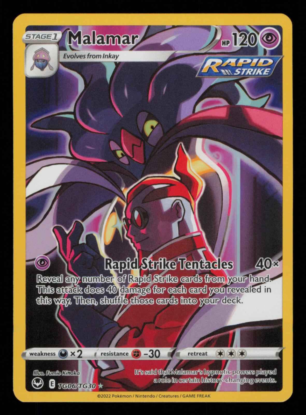Malamar TG06/TG30 Holo Silver Tempest Trainer Gallery Pokemon