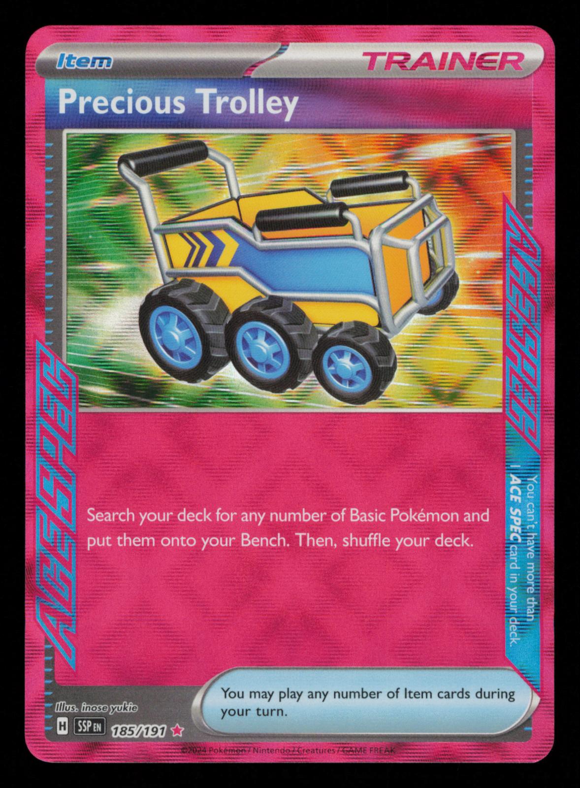 Precious Trolley 185/191 ACE SPEC Rare Surging Sparks Pokemon