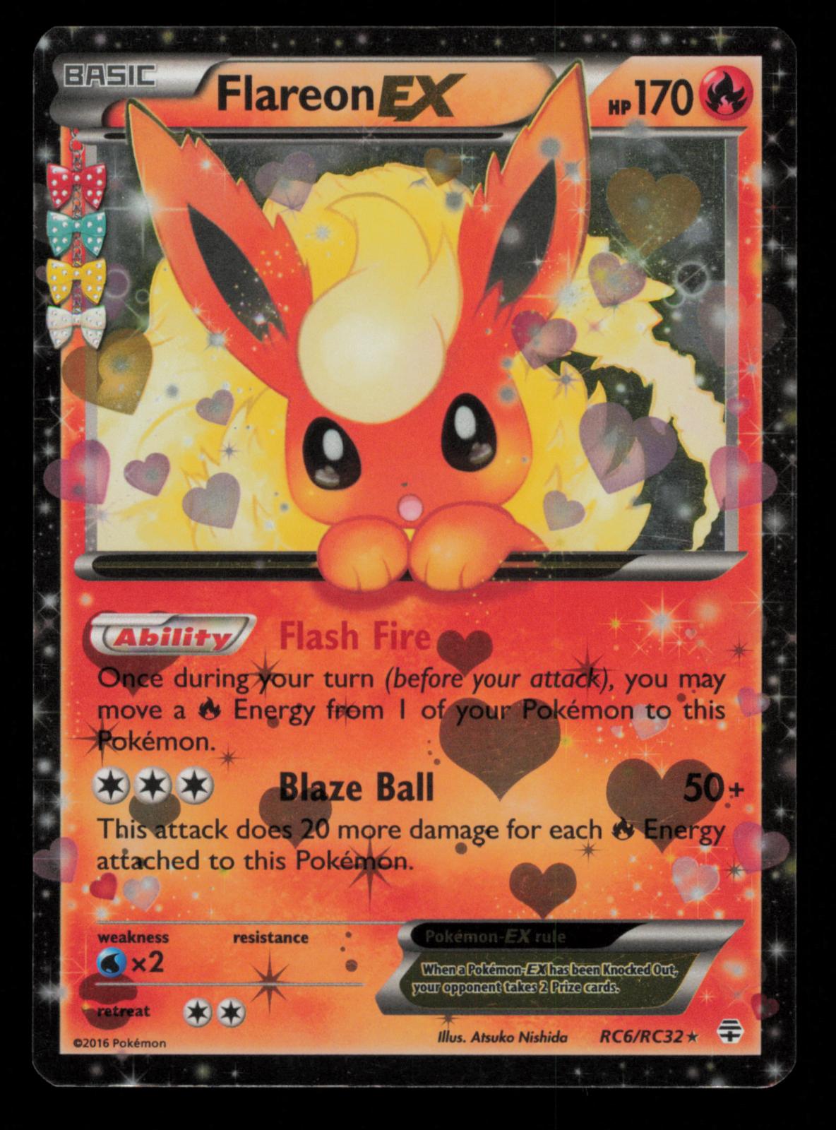 Flareon EX RC6/RC32 Holo EX Rare Generations Pokemon