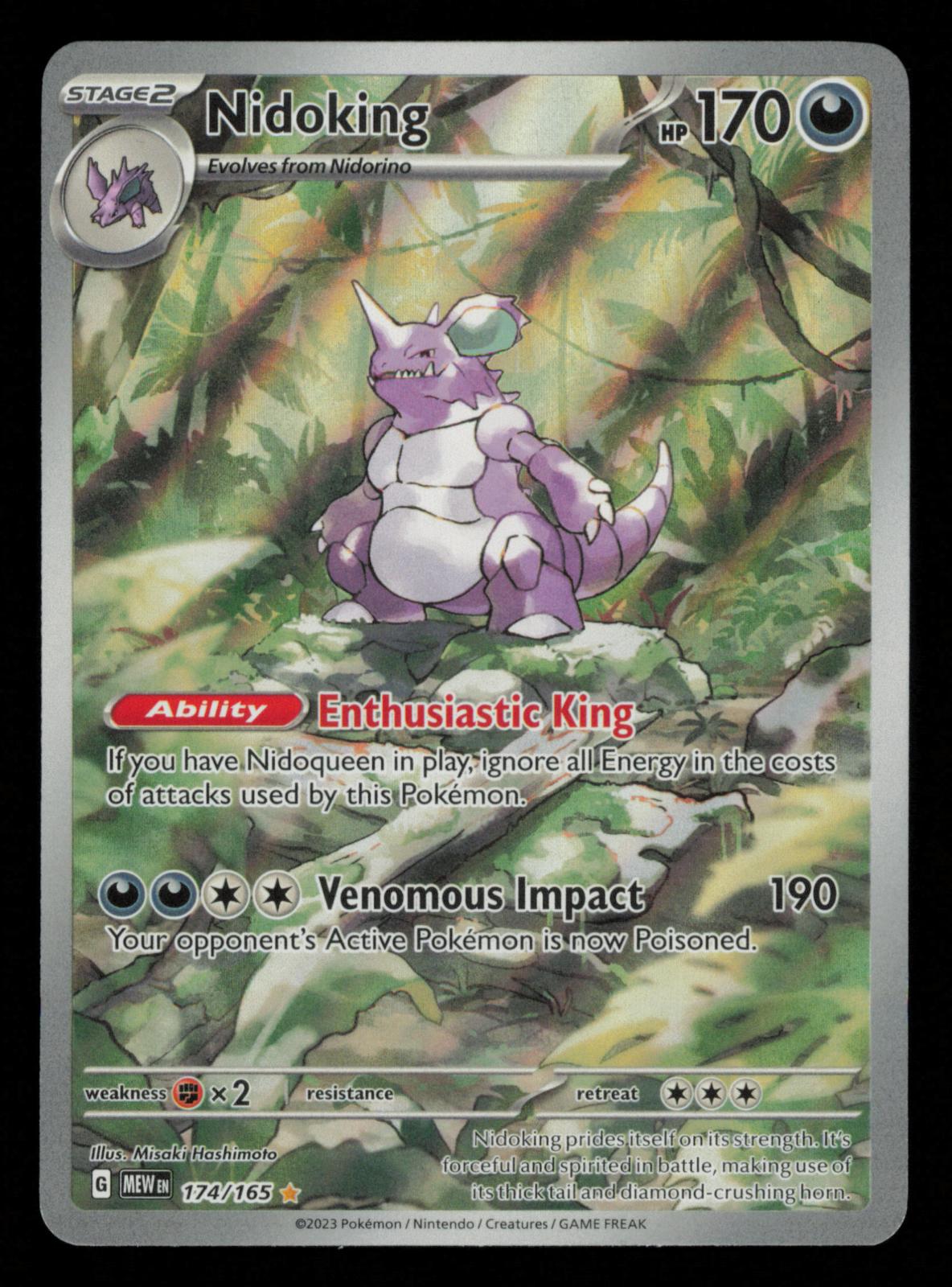Nidoking 174/165 Illustration Rare 151 Pokemon