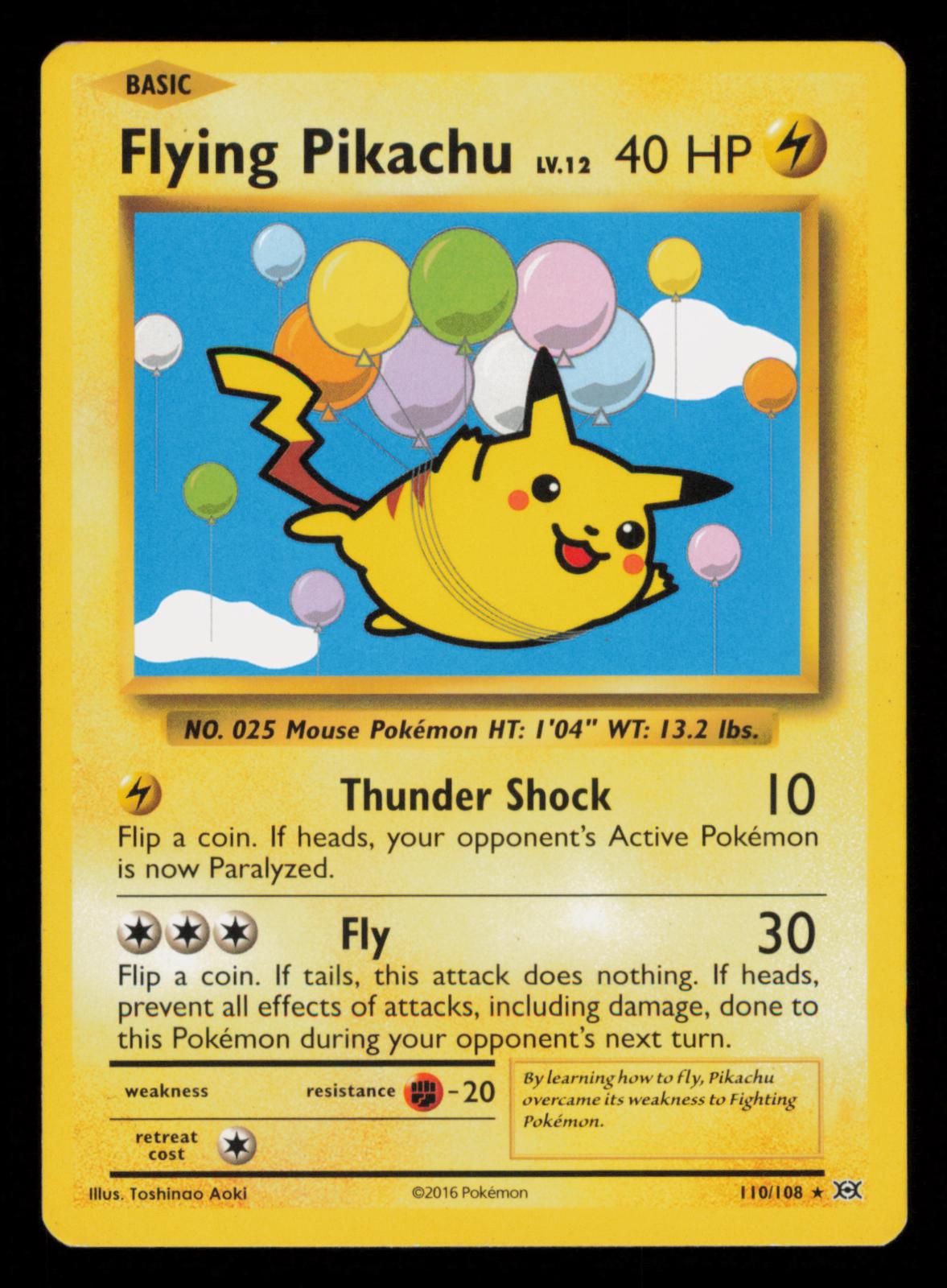 Flying Pikachu 110/108 Secret Rare Evolutions Pokemon