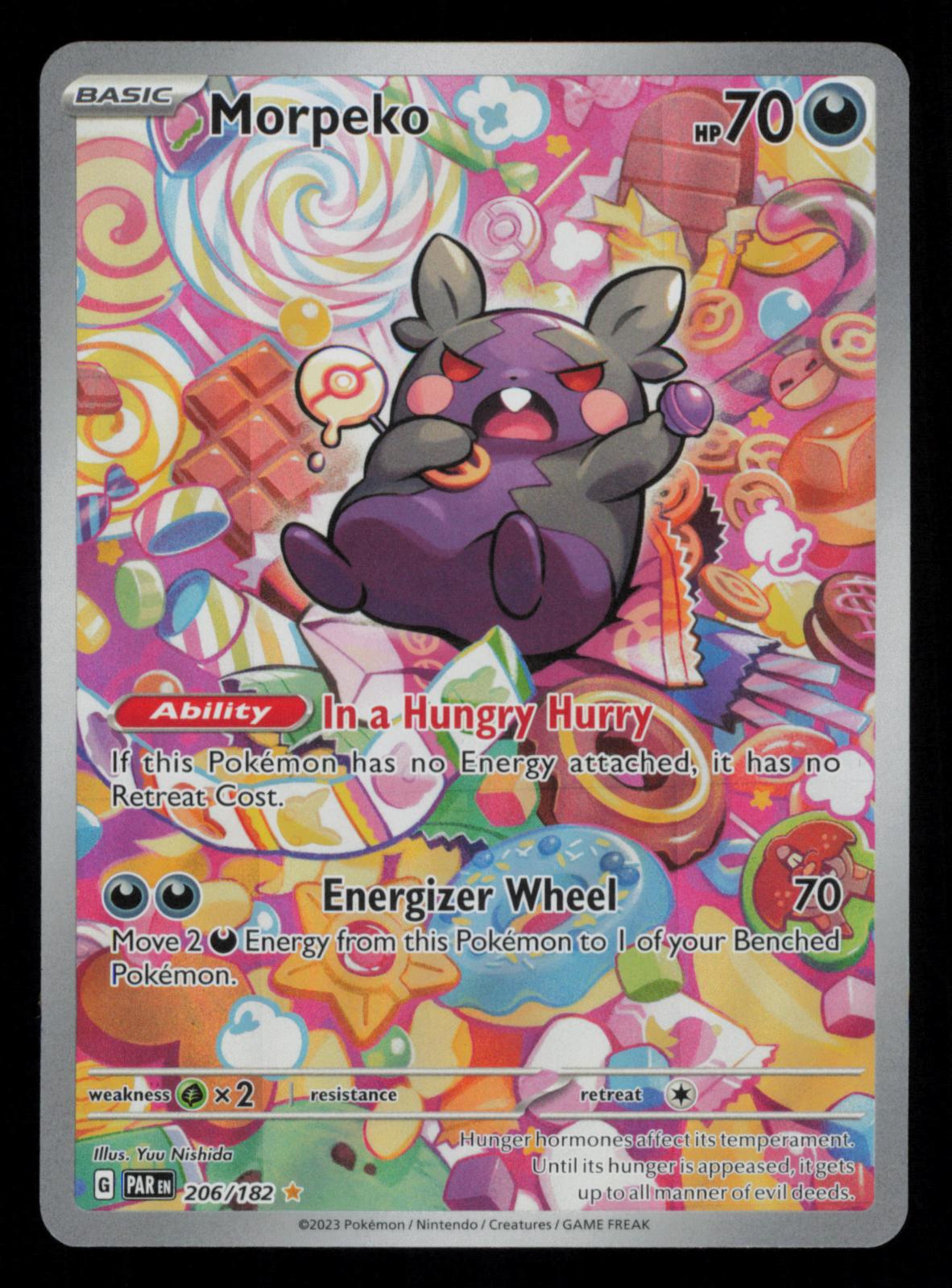 Morpeko 206/182 Illustration Rare Paradox Rift Pokemon Holo