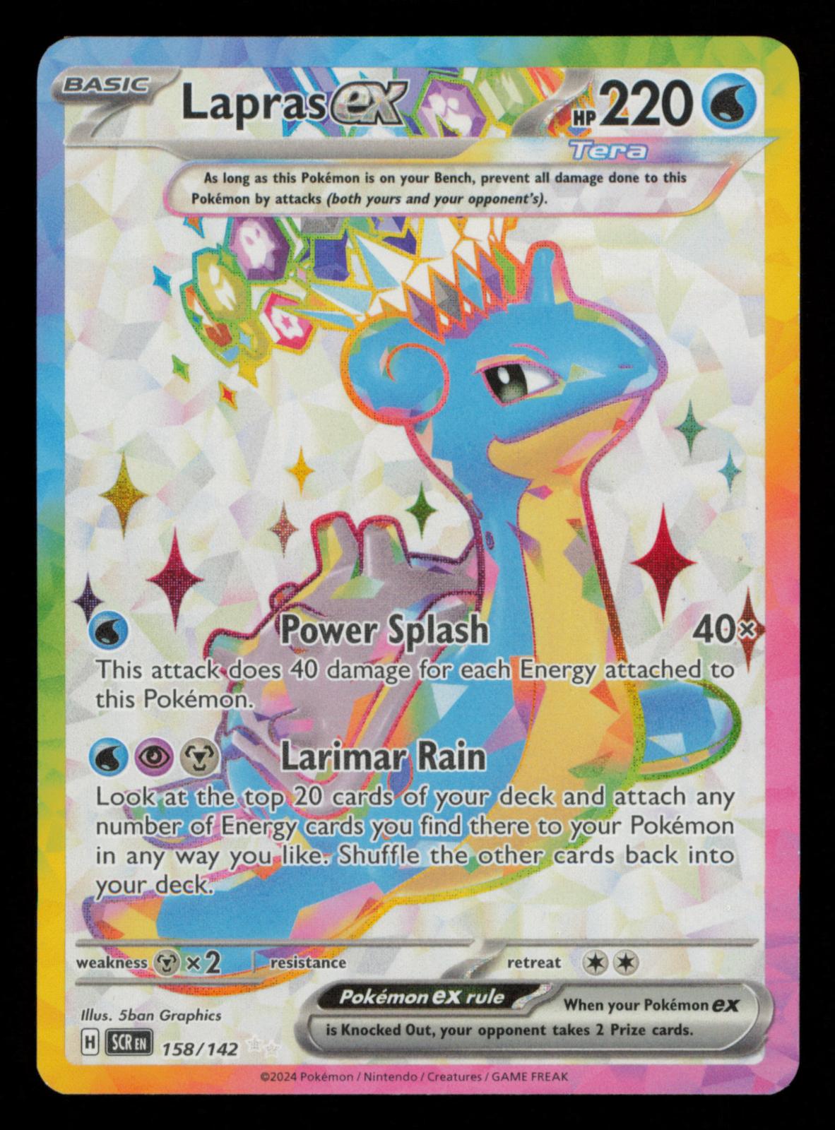 Lapras ex 158/142 Ultra Rare Stellar Crown Pokemon