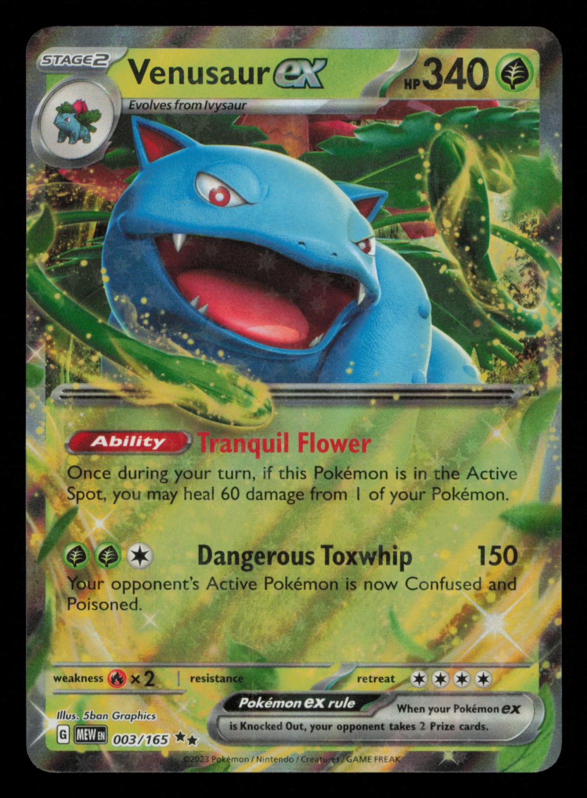 Venusaur ex 003/165 Double Rare 151 Pokemon