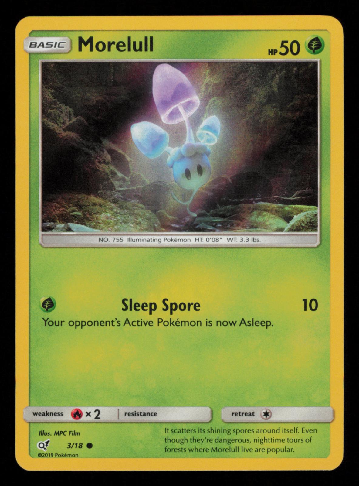 Morelull 3/18 Common Detective Pikachu Pokemon