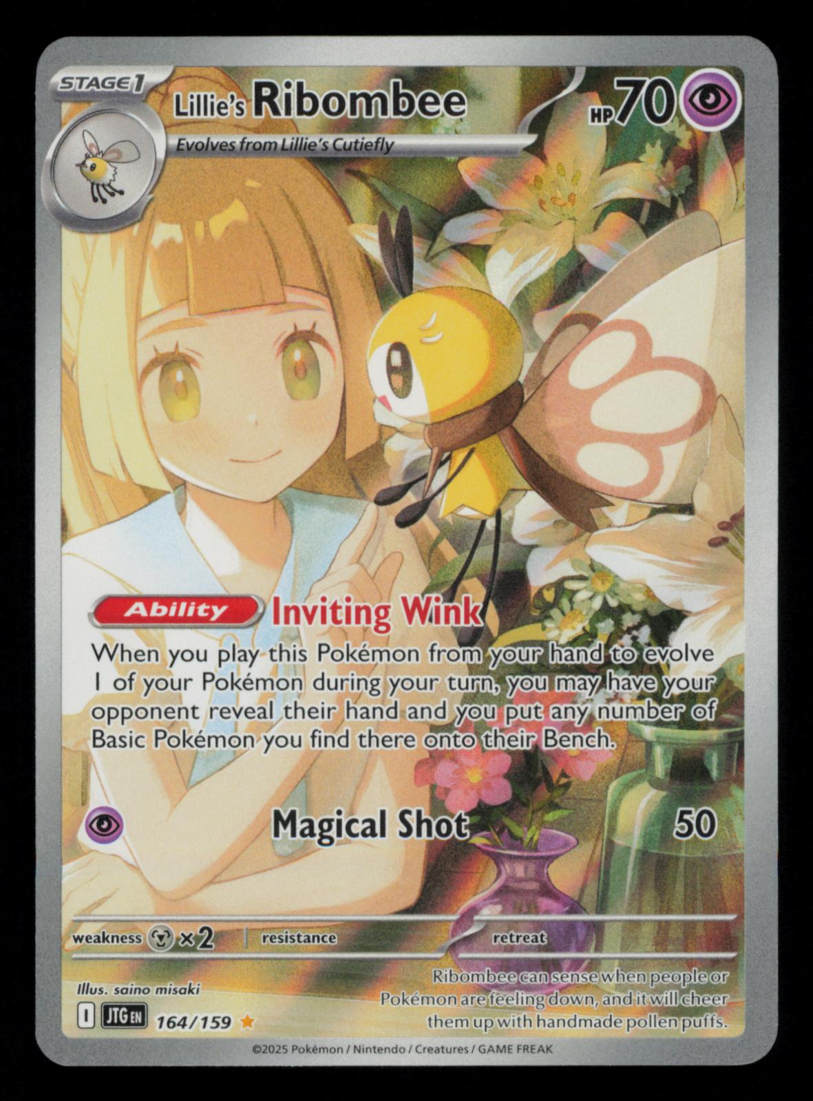 Lillie's Ribombee 164/159 Illustration Rare Journey Together Pokemon
