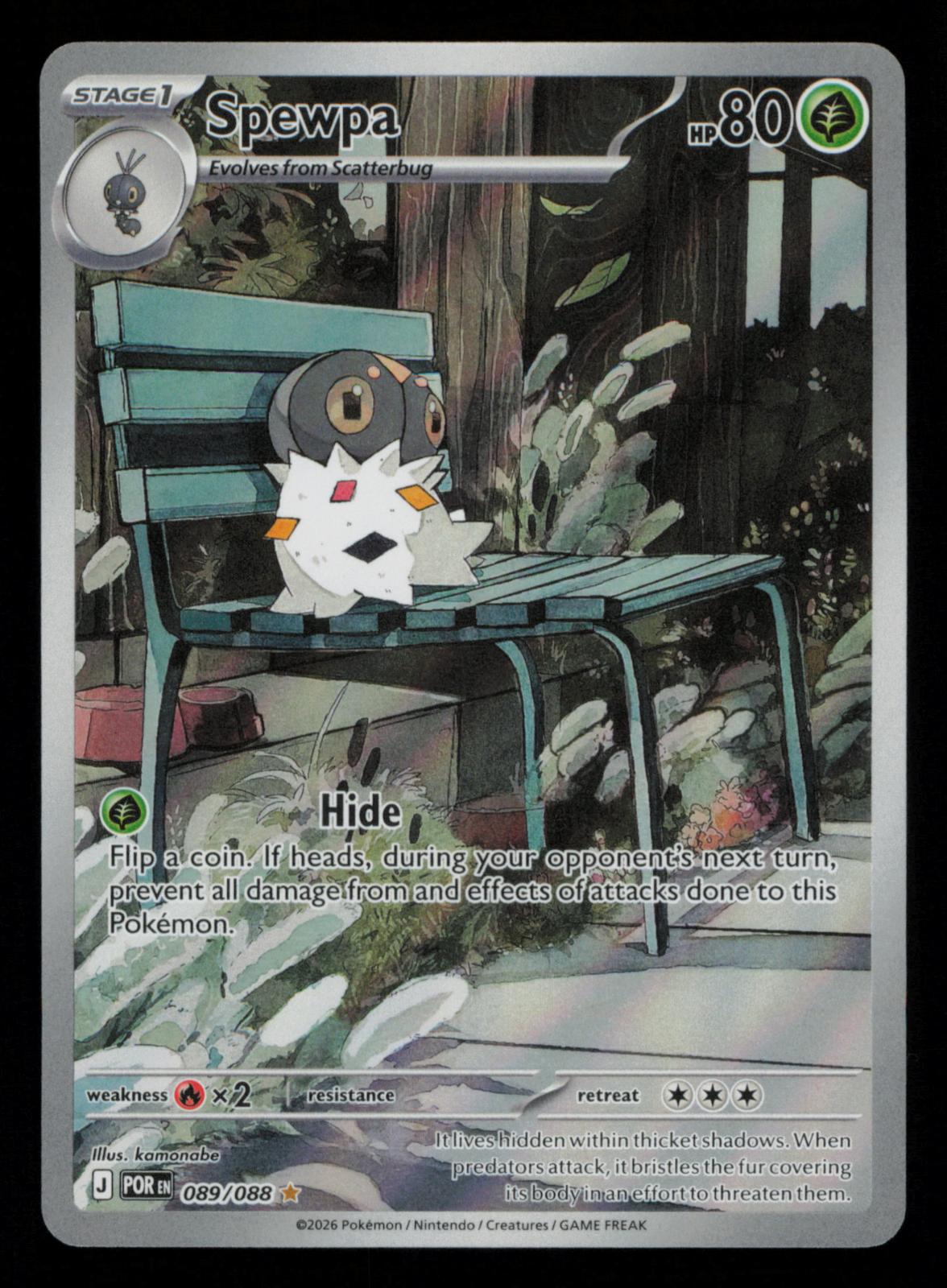 Spewpa 089/088 Holo Illustration Rare Perfect Order Pokemon