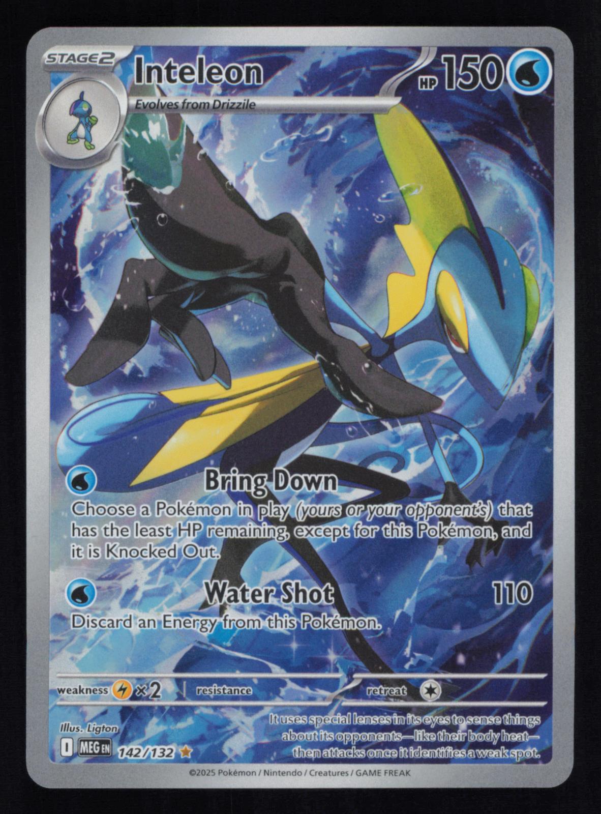 Inteleon 142/132 Illustration Rare Mega Evolution Pokemon