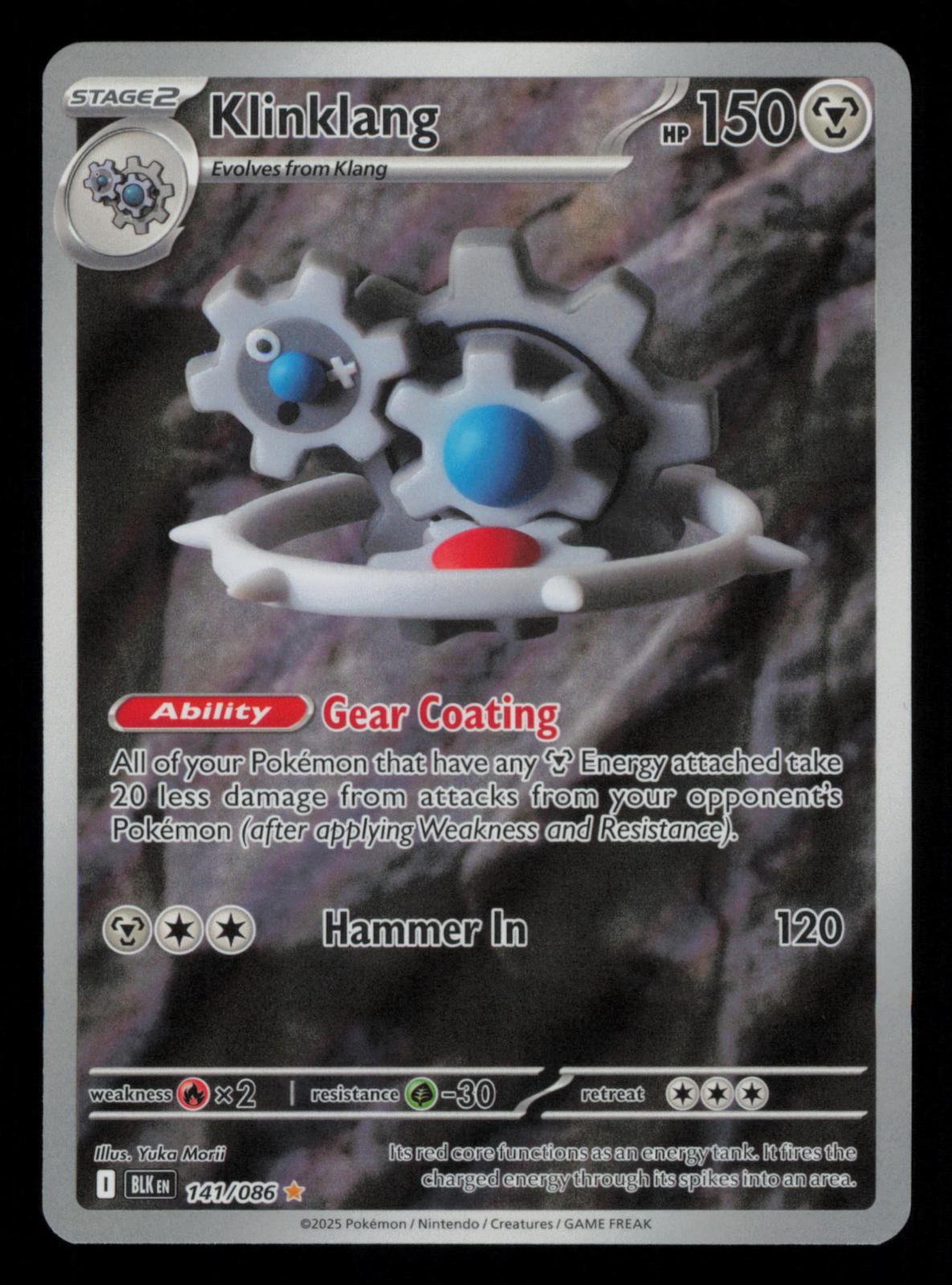 Klinklang 141/086 Holo Illustration Rare Black Bolt Pokemon