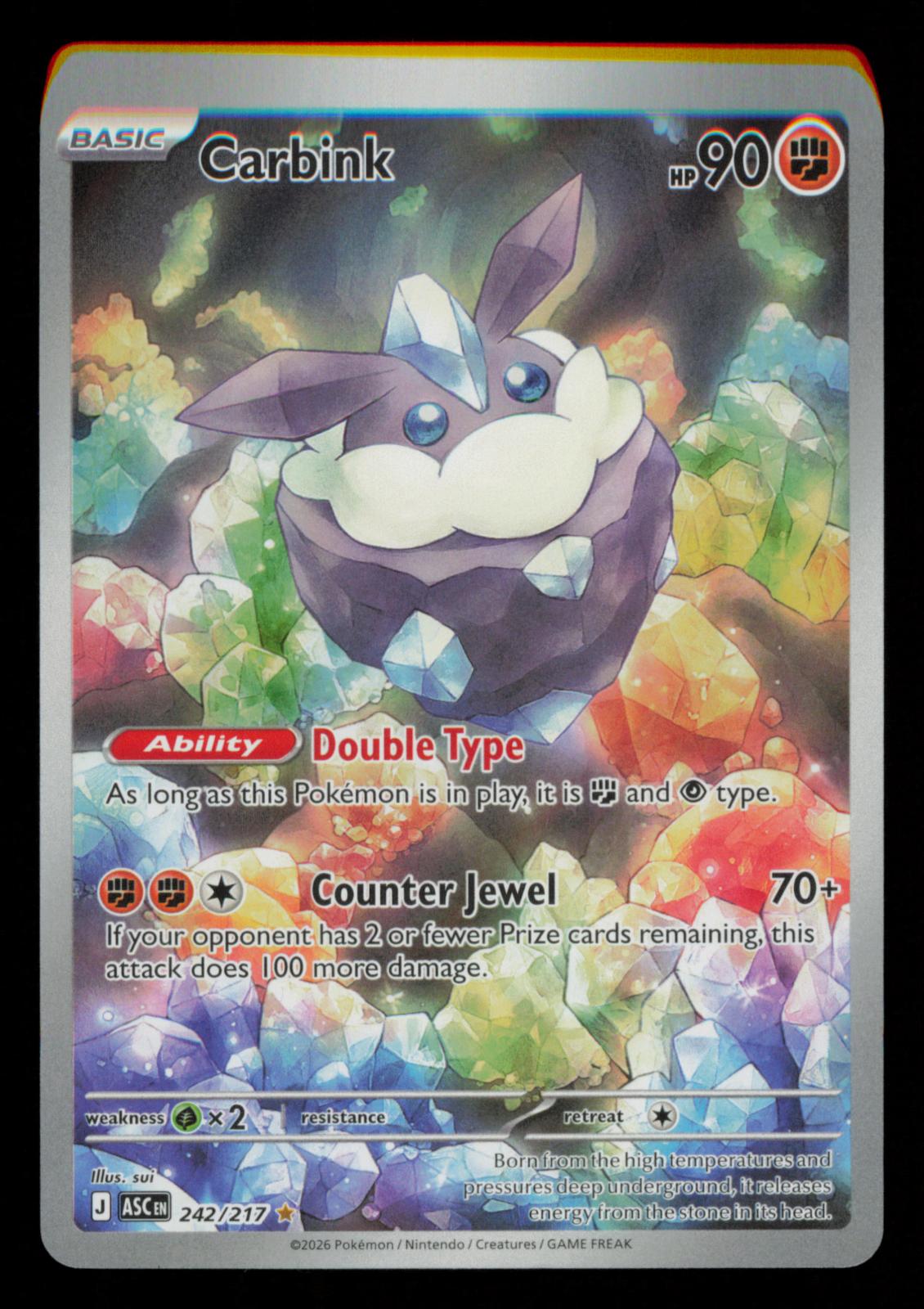 Carbink 242/217 Illustration Rare Ascended Heroes Pokemon