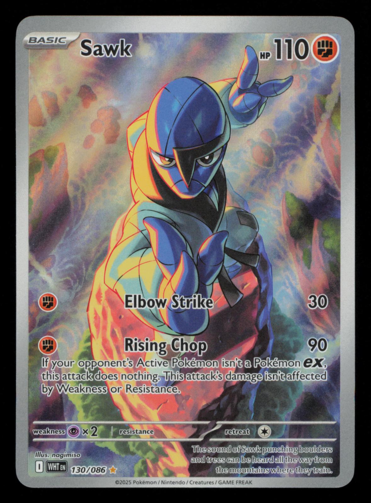Sawk 130/086 Illustration Rare White Flare Pokemon