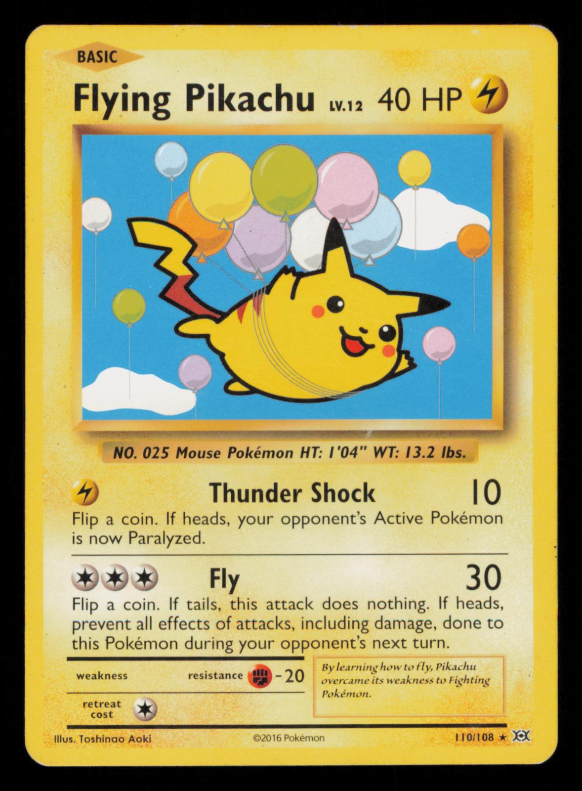 Flying Pikachu 110/108 Secret Rare Evolutions Pokemon