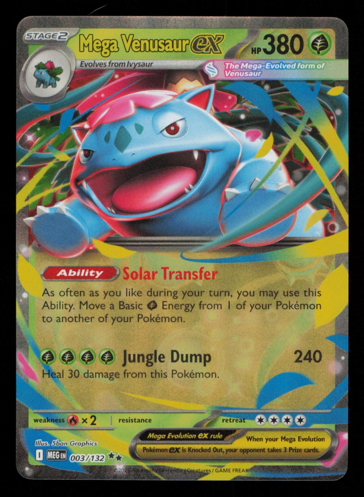Mega Venusaur ex 003/132 Double Rare Mega Evolution Pokemon
