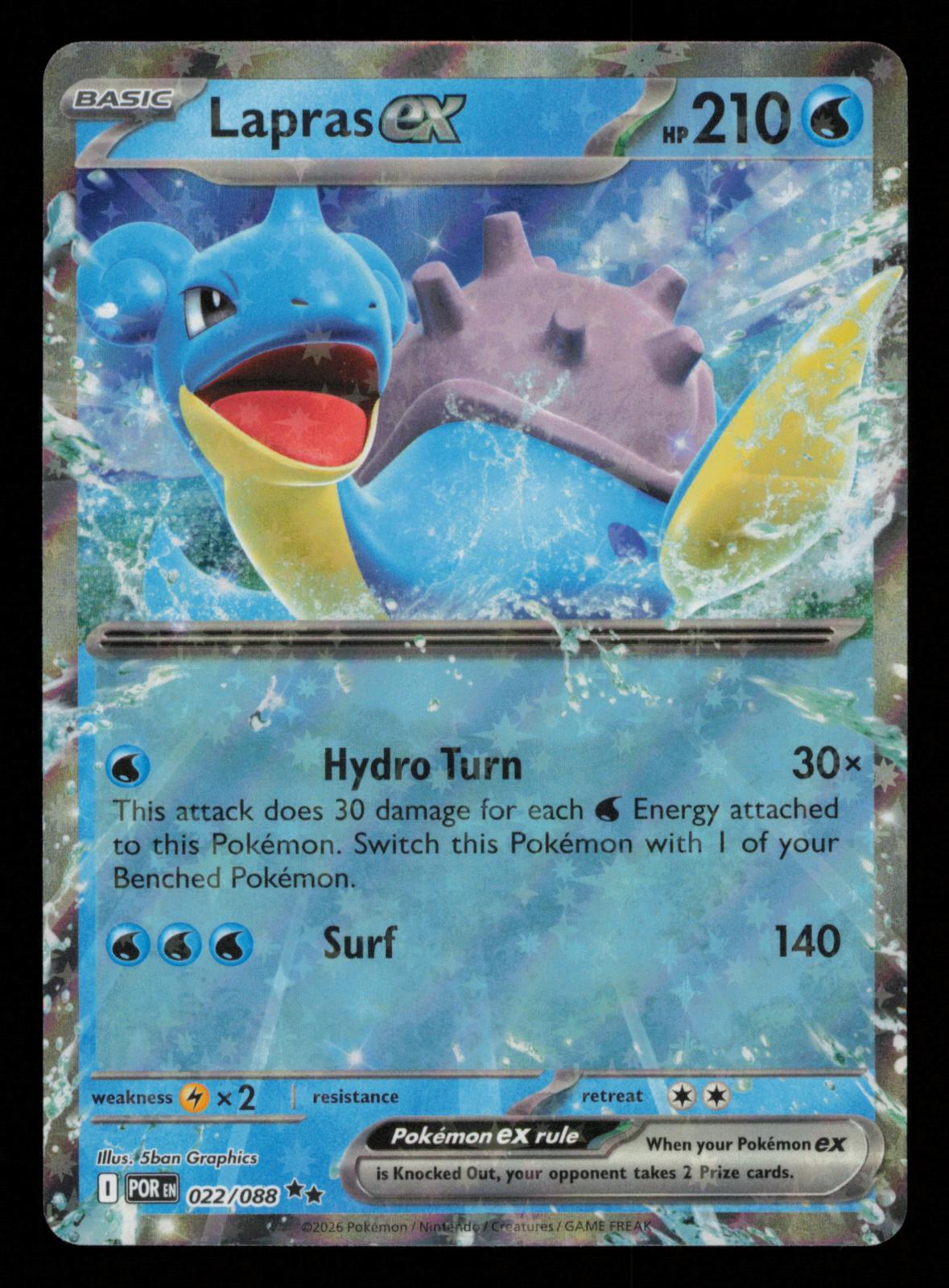 Lapras ex 022/088 Double Rare Perfect Order Pokemon