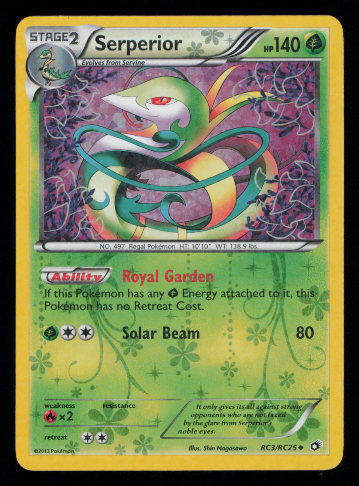 Serperior RC3/RC25 Holo Uncommon Legendary Treasures: Radiant Collection Pokemon