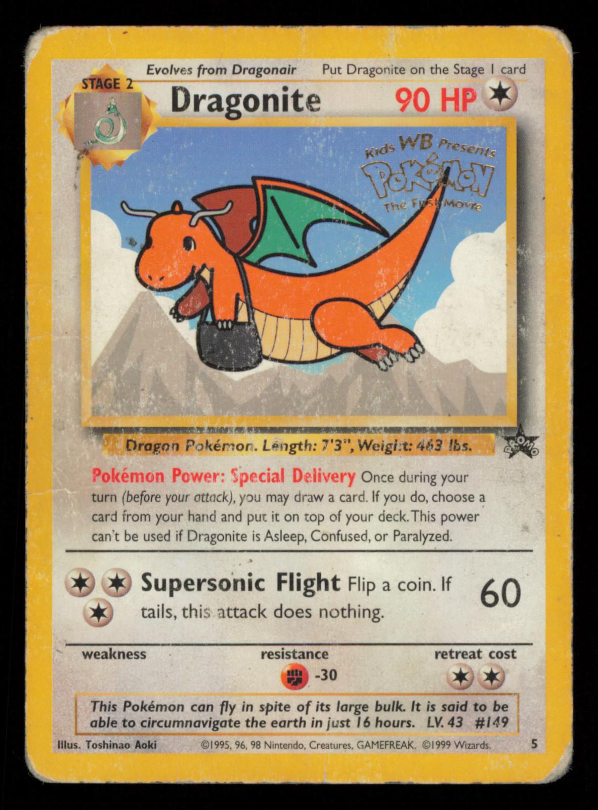 Dragonite 5 Promo Wizards Black Star Promos Pokemon