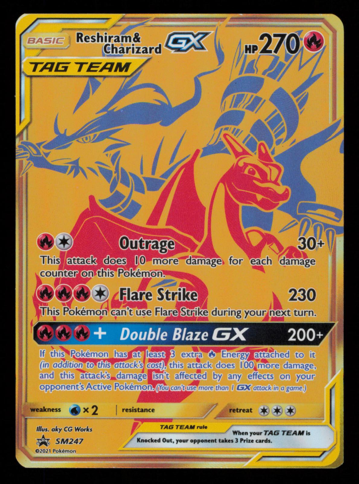 Reshiram & Charizard GX - SM247 Holo Promo Sun & Moon Promo Pokemon