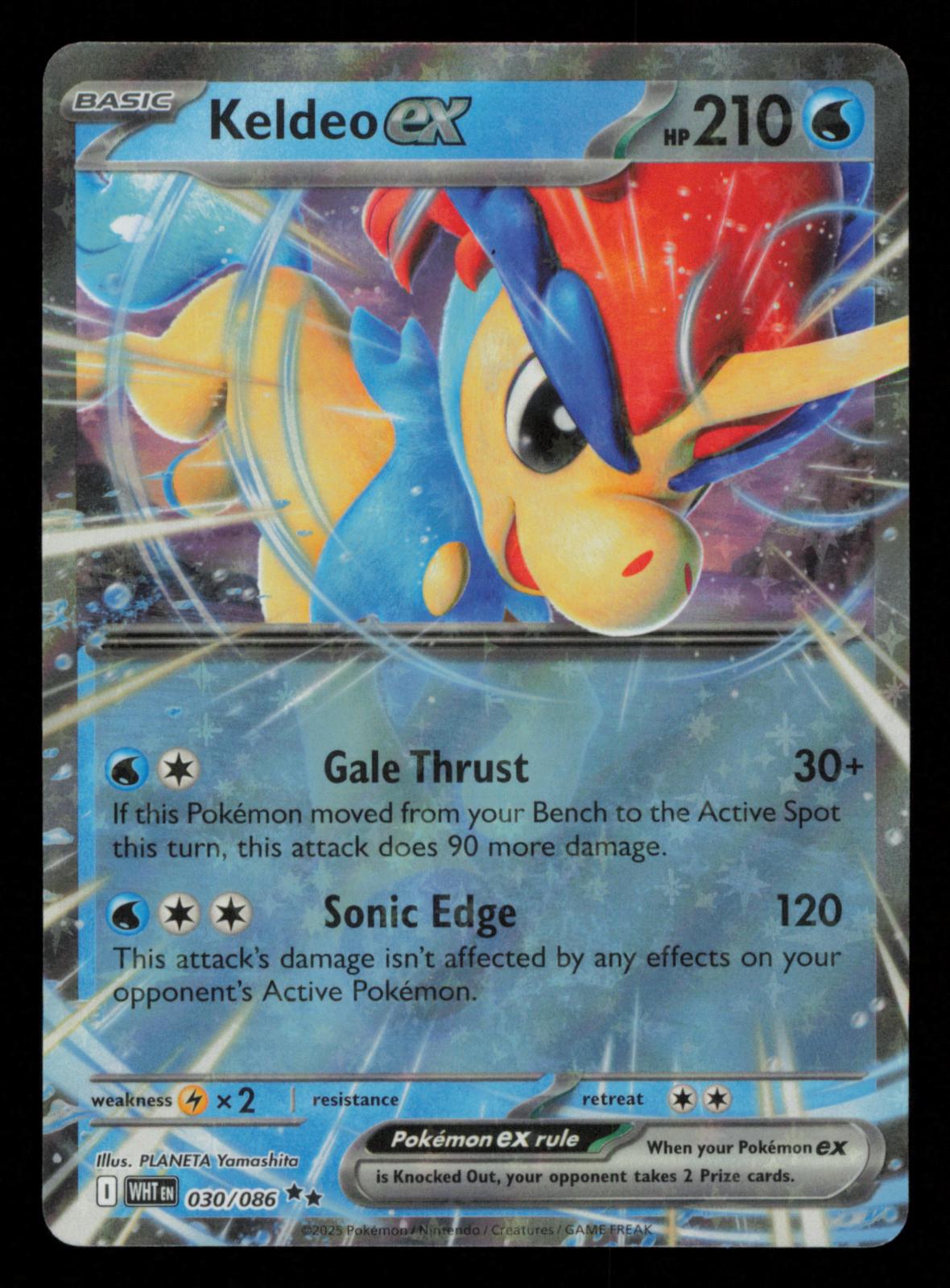 Keldeo ex 030/086 Holo Double Rare White Flare Pokemon
