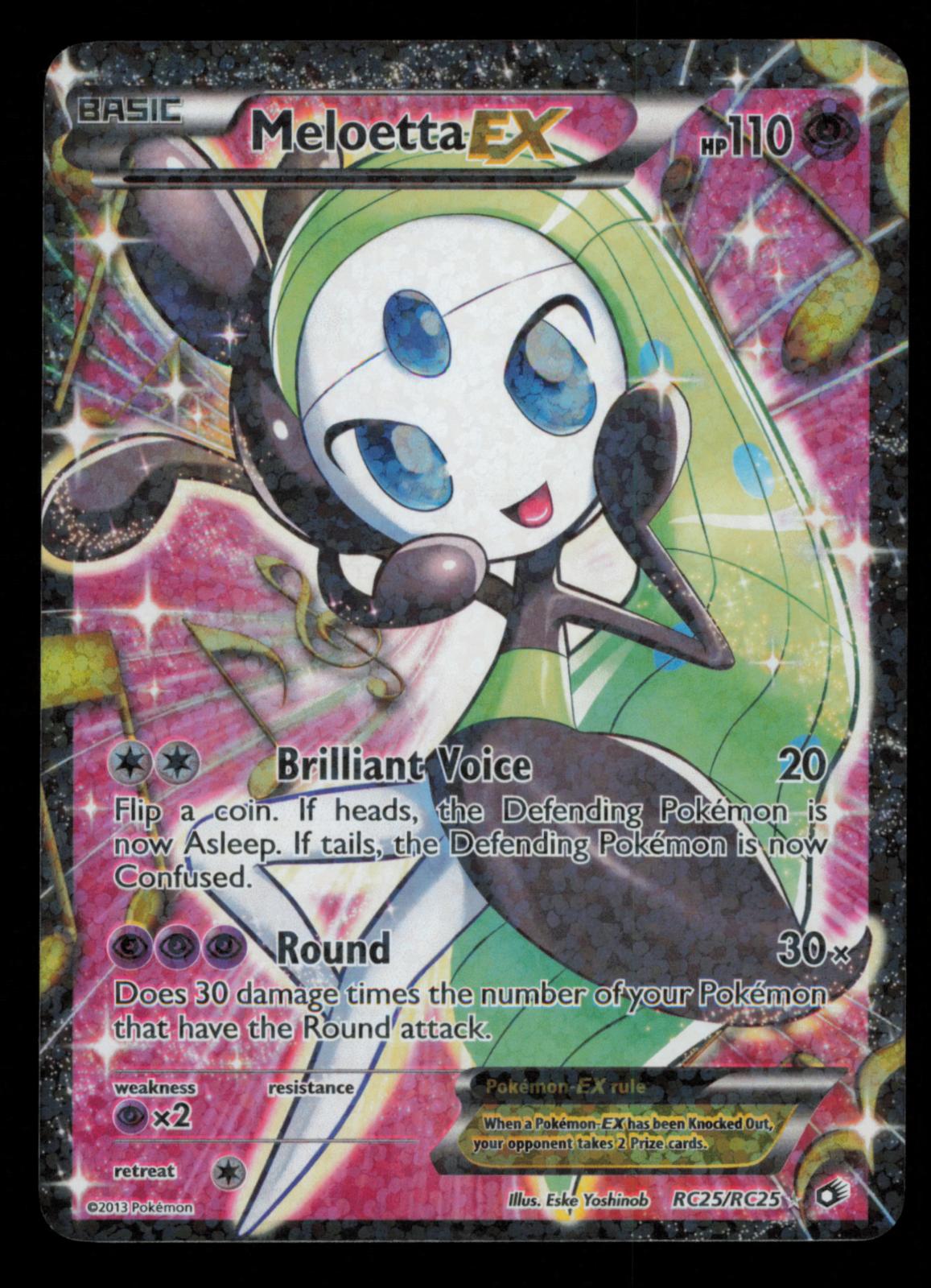 Meloetta EX (Full Art) RC25/RC25 Holo Legendary Treasures: Radiant Collection 