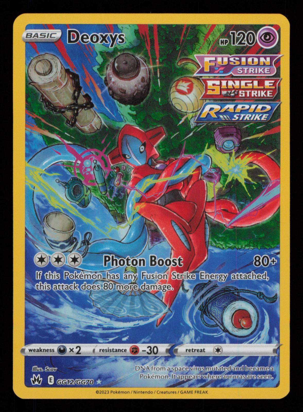 Deoxys GG12/GG70 Holo Trainer Gallery Rare Crown Zenith Galarian Gallery Pokemon