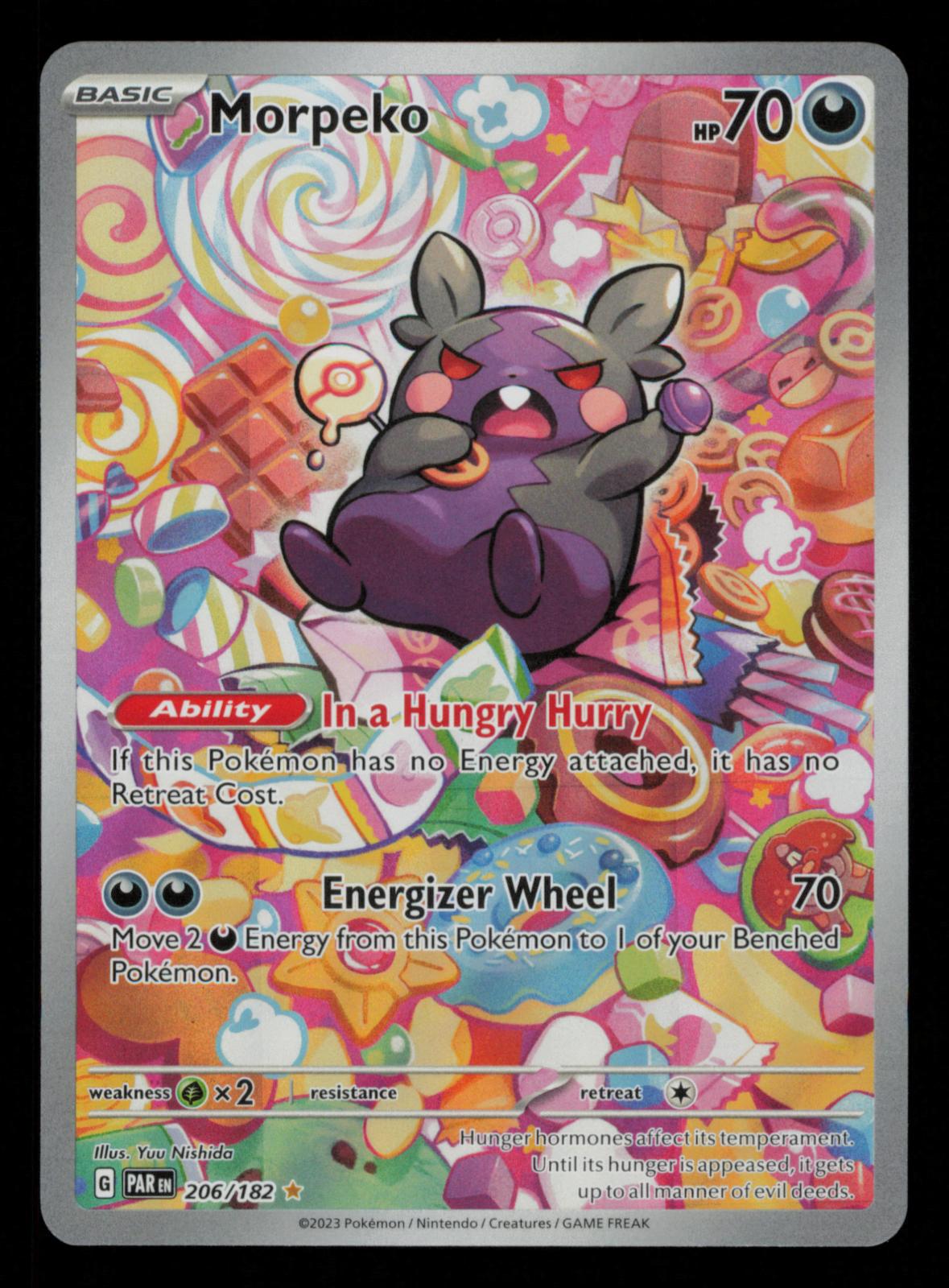 Morpeko 206/182 Illustration Rare Paradox Rift Pokemon Holo