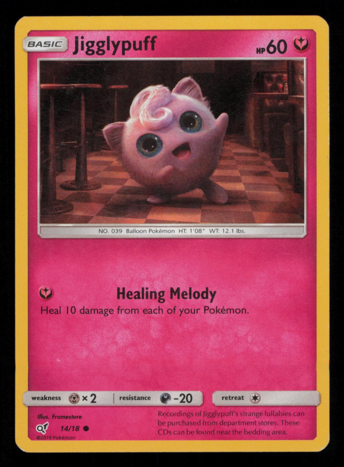 Jigglypuff 14/18 Common Detective Pikachu Pokemon