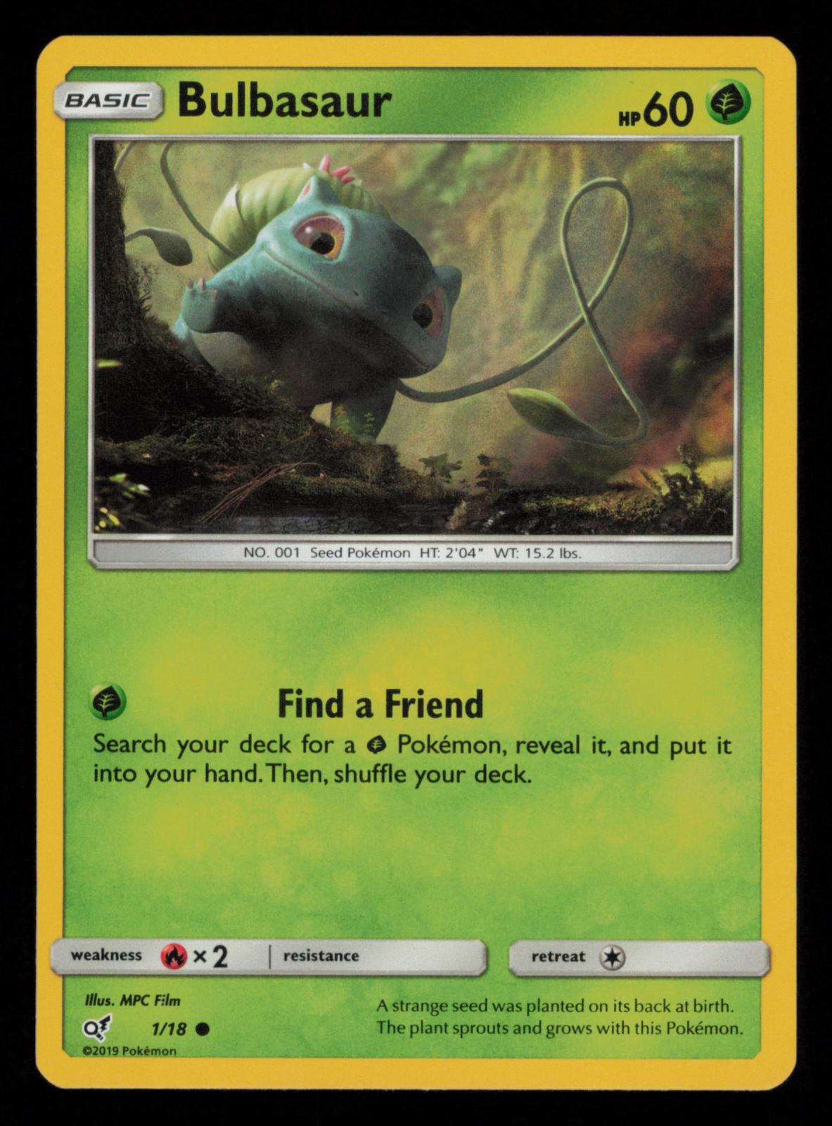 Bulbasaur 1/18 Common Detective Pikachu Pokemon