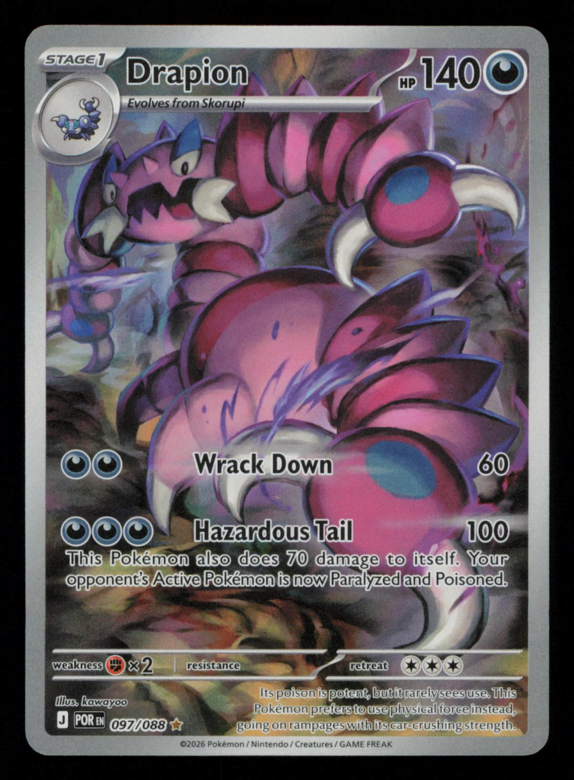 Drapion 097/088 Holo Illustration Rare Perfect Order Pokemon