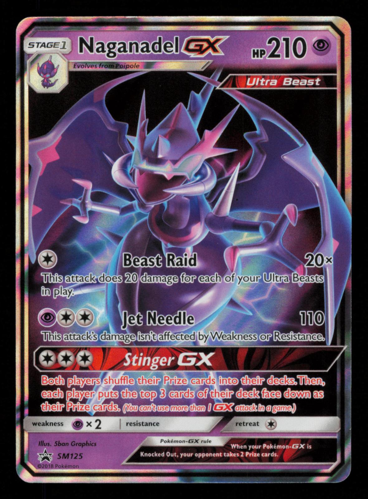 Naganadel GX - SM125 Holo Promo Sun & Moon Promo Pokemon