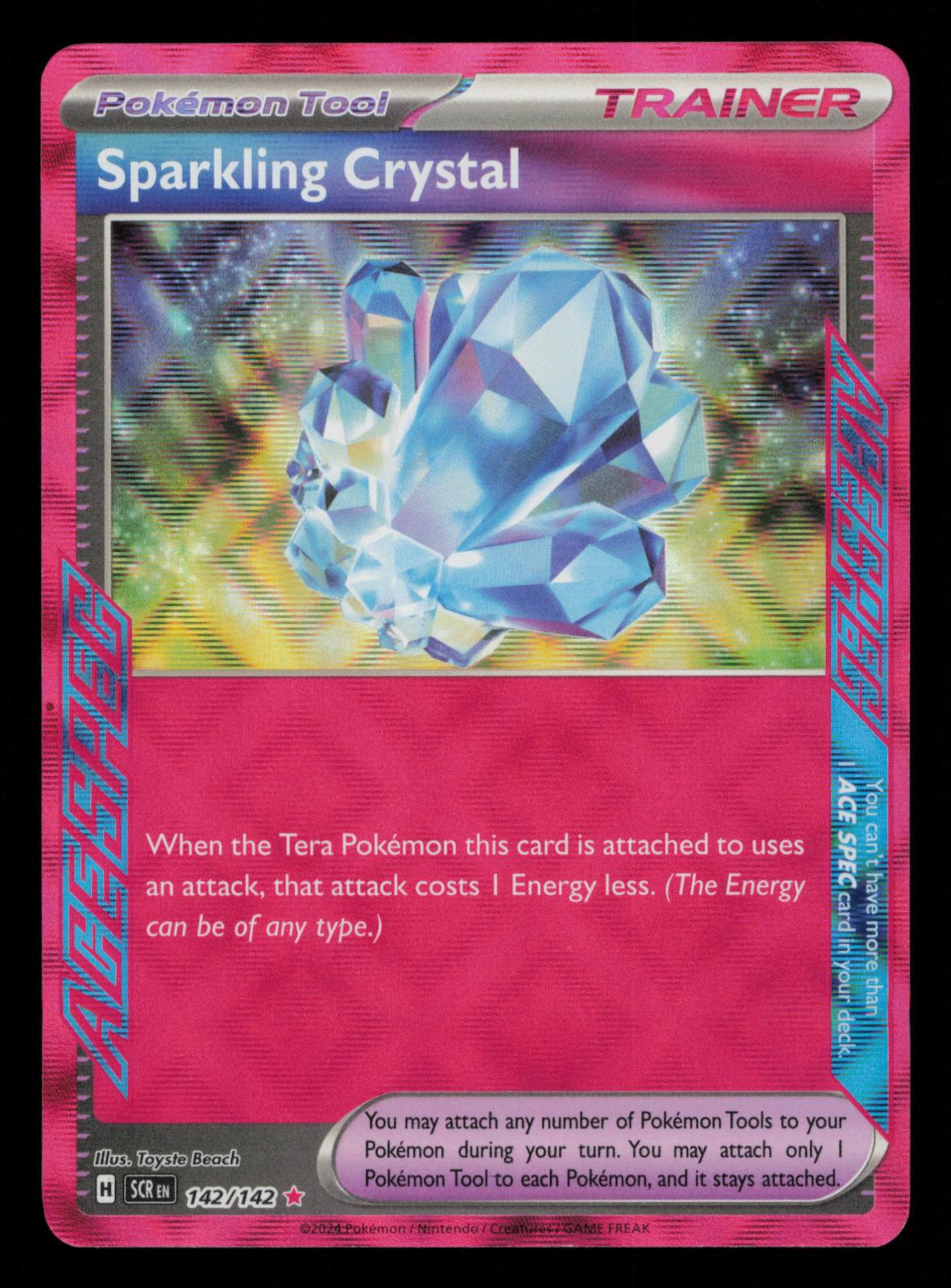 Sparkling Crystal 142/142 ACE SPEC Rare Stellar Crown Pokemon