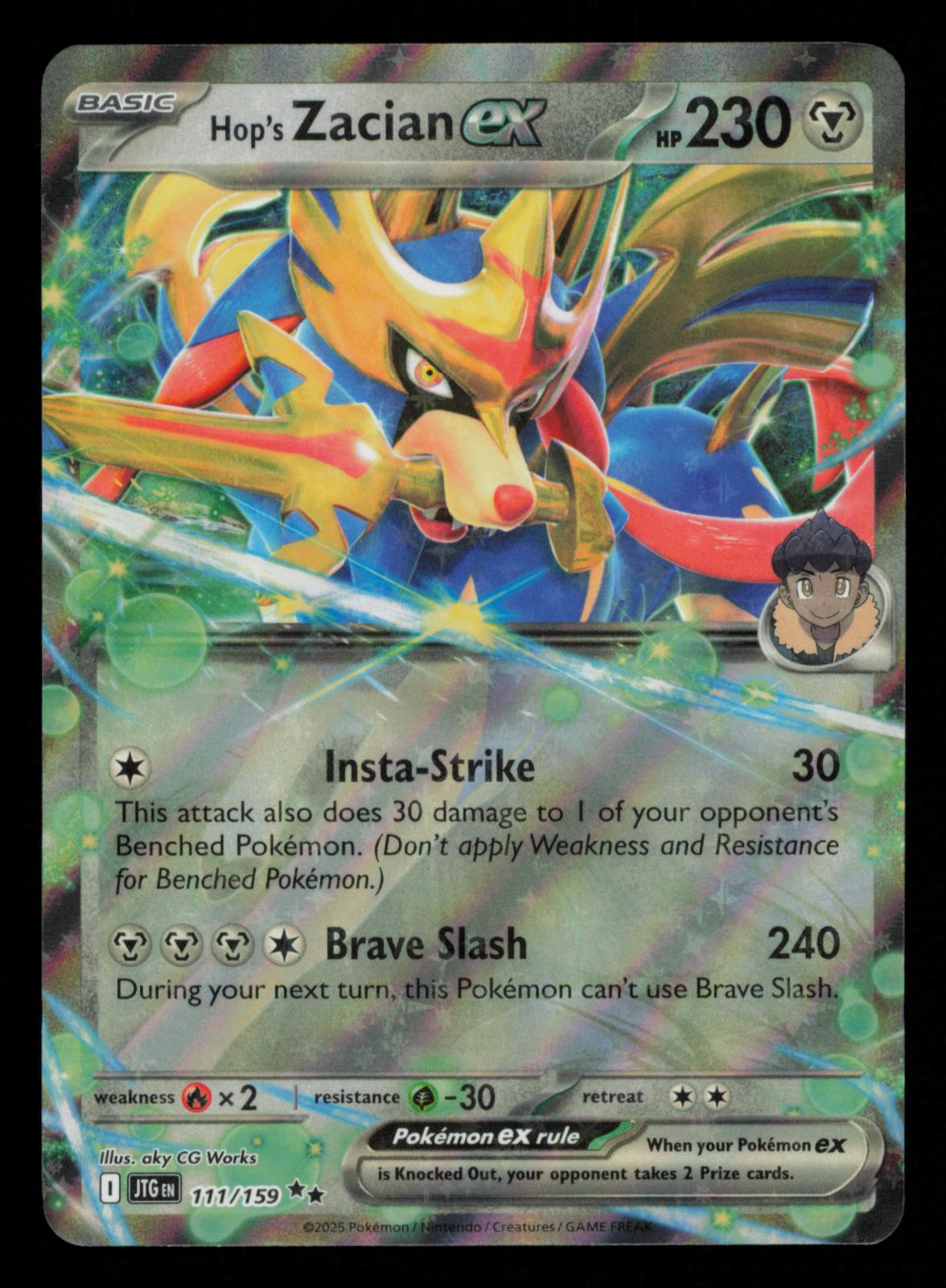Hop's Zacian ex 111/159 Double Rare Journey Together Pokemon