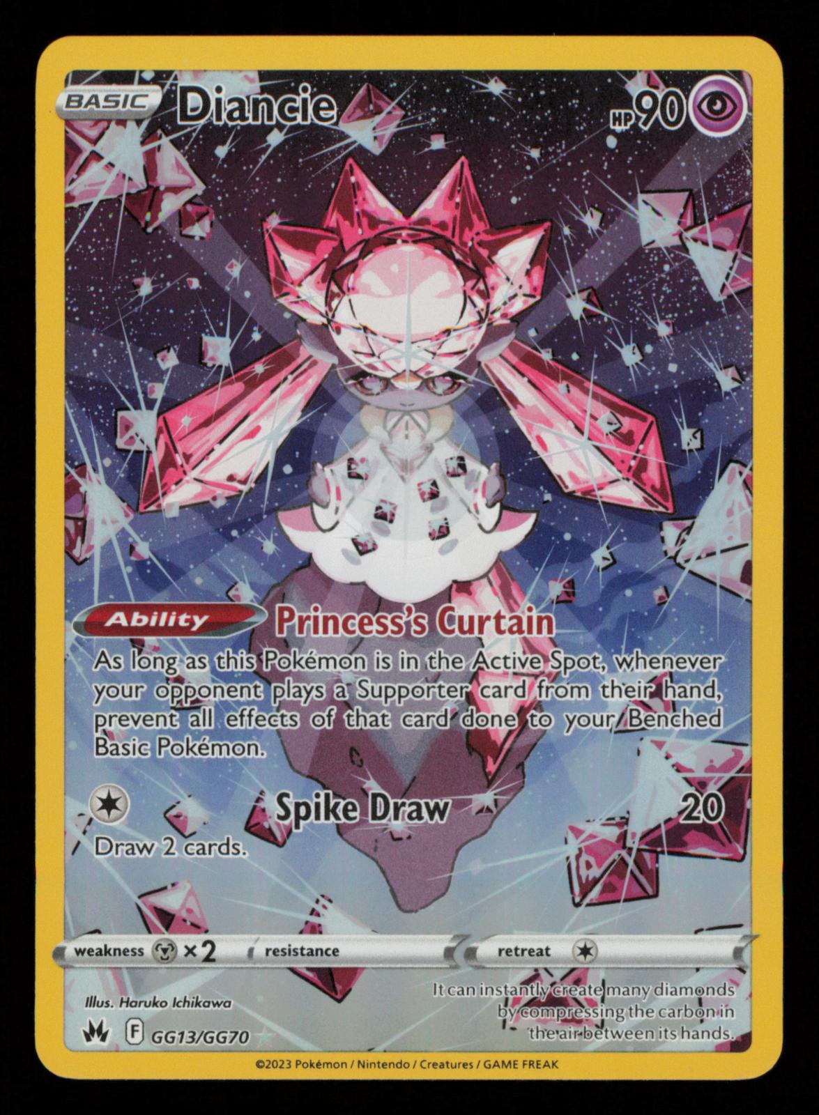 Diancie GG13/GG70 Holo Crown Zenith Galarian Gallery Pokemon