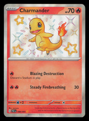 Charmander 109/091 Shiny Rare Paldean Fates Pokemon
