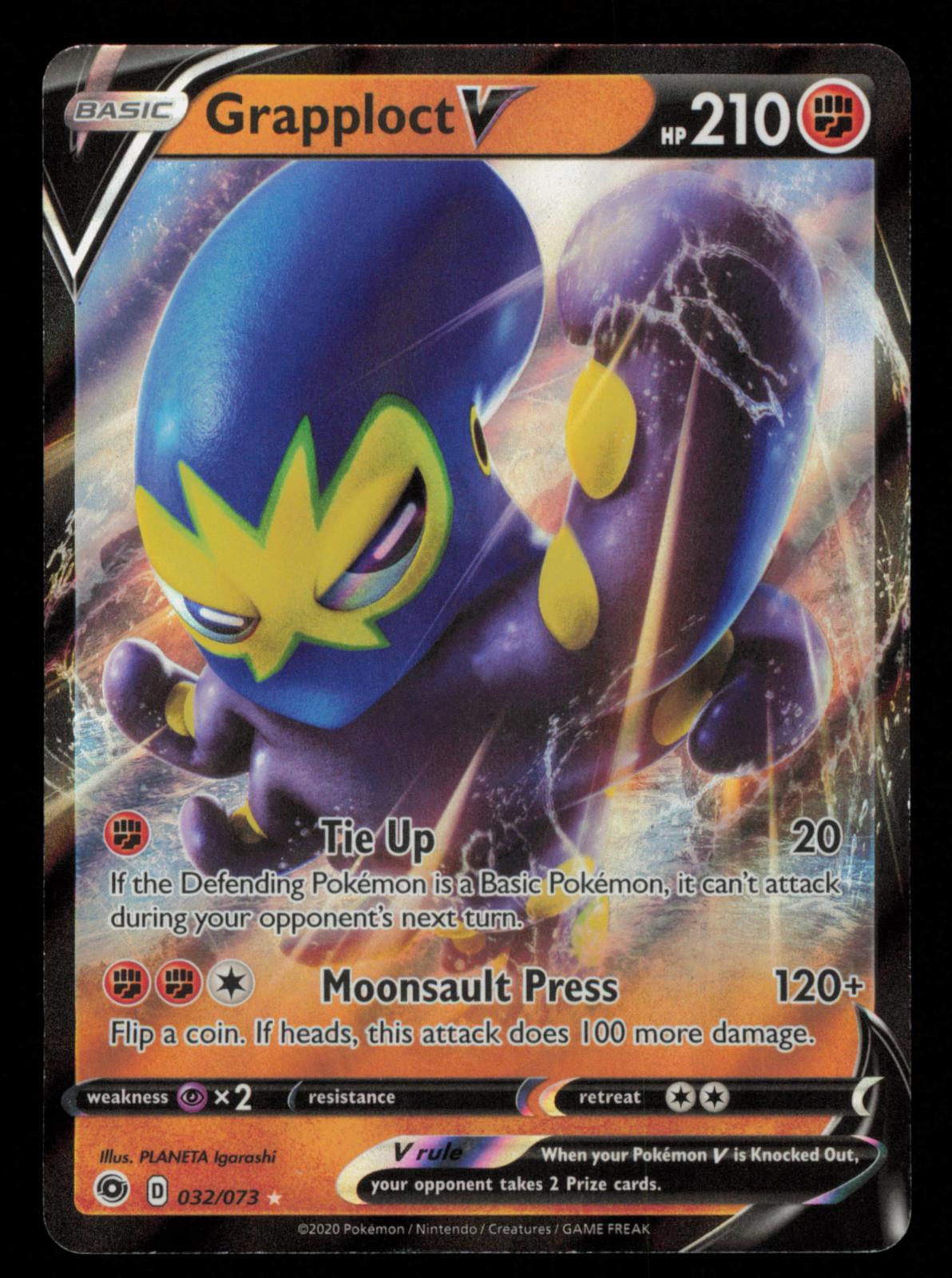 Grapploct V 032/073 Holo V Rare Champion's Path Pokemon