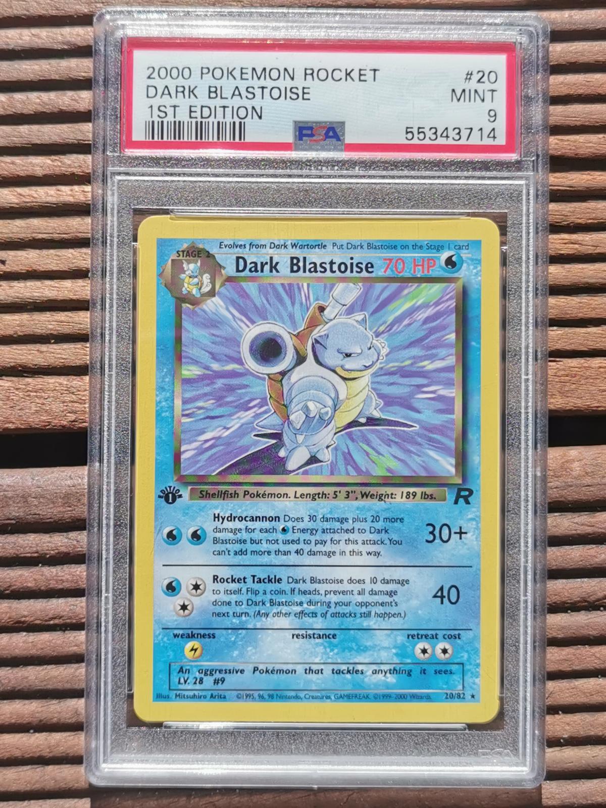 Dark Blastoise 20/82 Rare Team Rocket Pokemon PSA 9 *See Photos