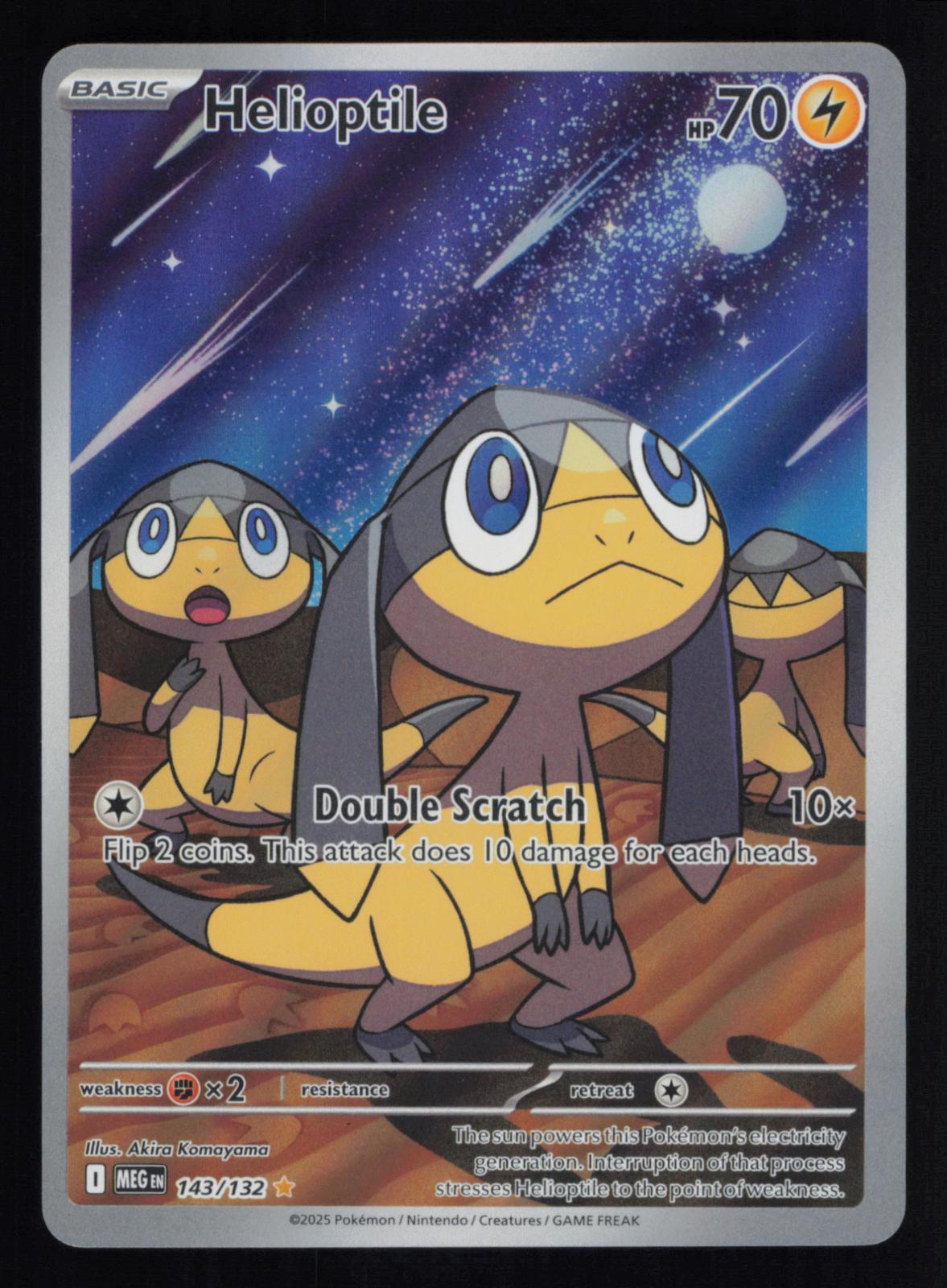 Helioptile 143/132 Illustration Rare Mega Evolution Pokemon