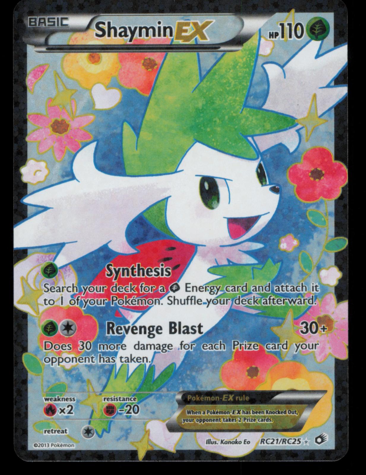Shaymin EX (Full Art) RC21/RC25 Holo Legendary Treasures: Radiant Collection 