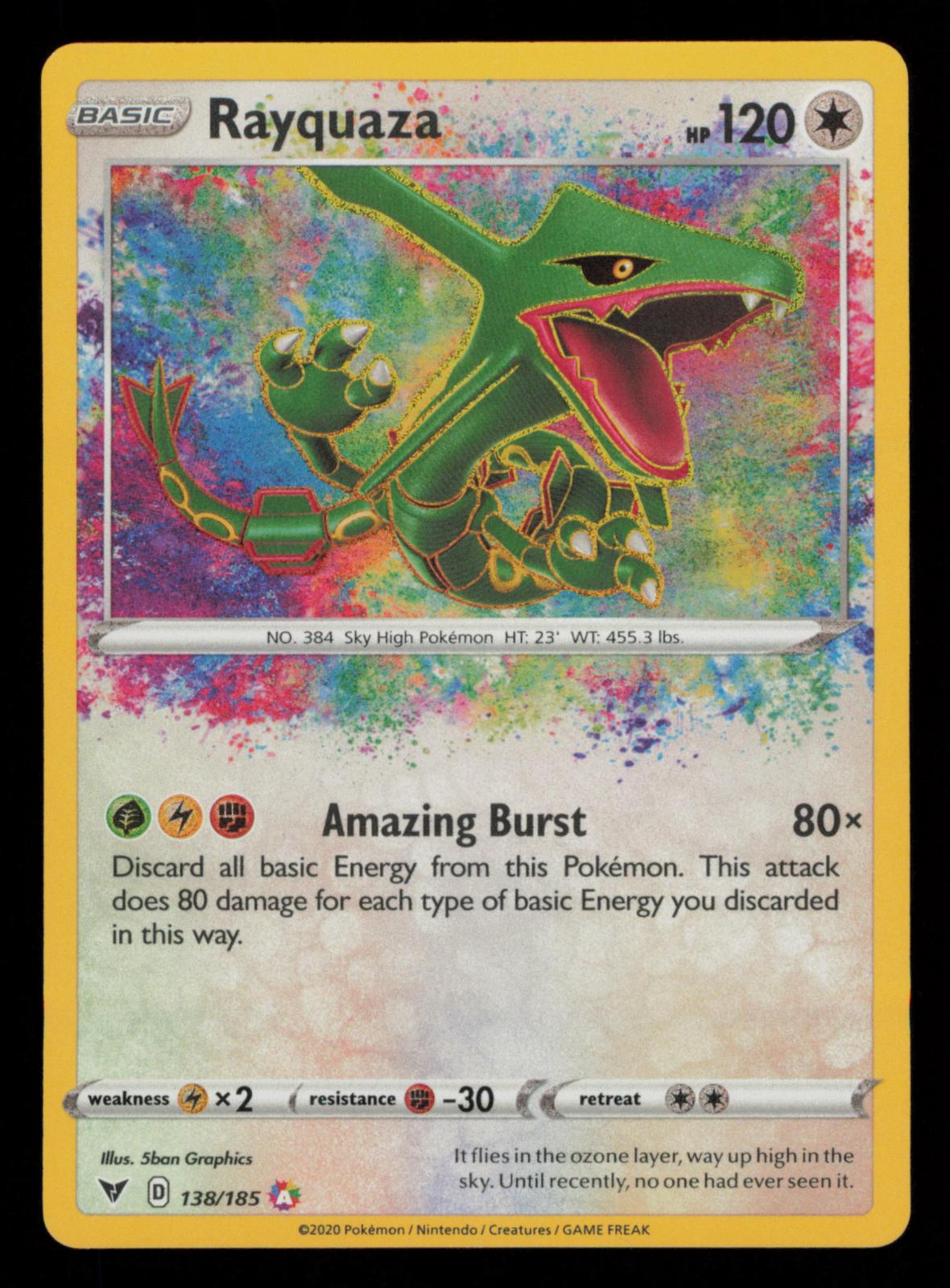Rayquaza 138/185 Amazing Rare Vivid Voltage Pokemon Holo