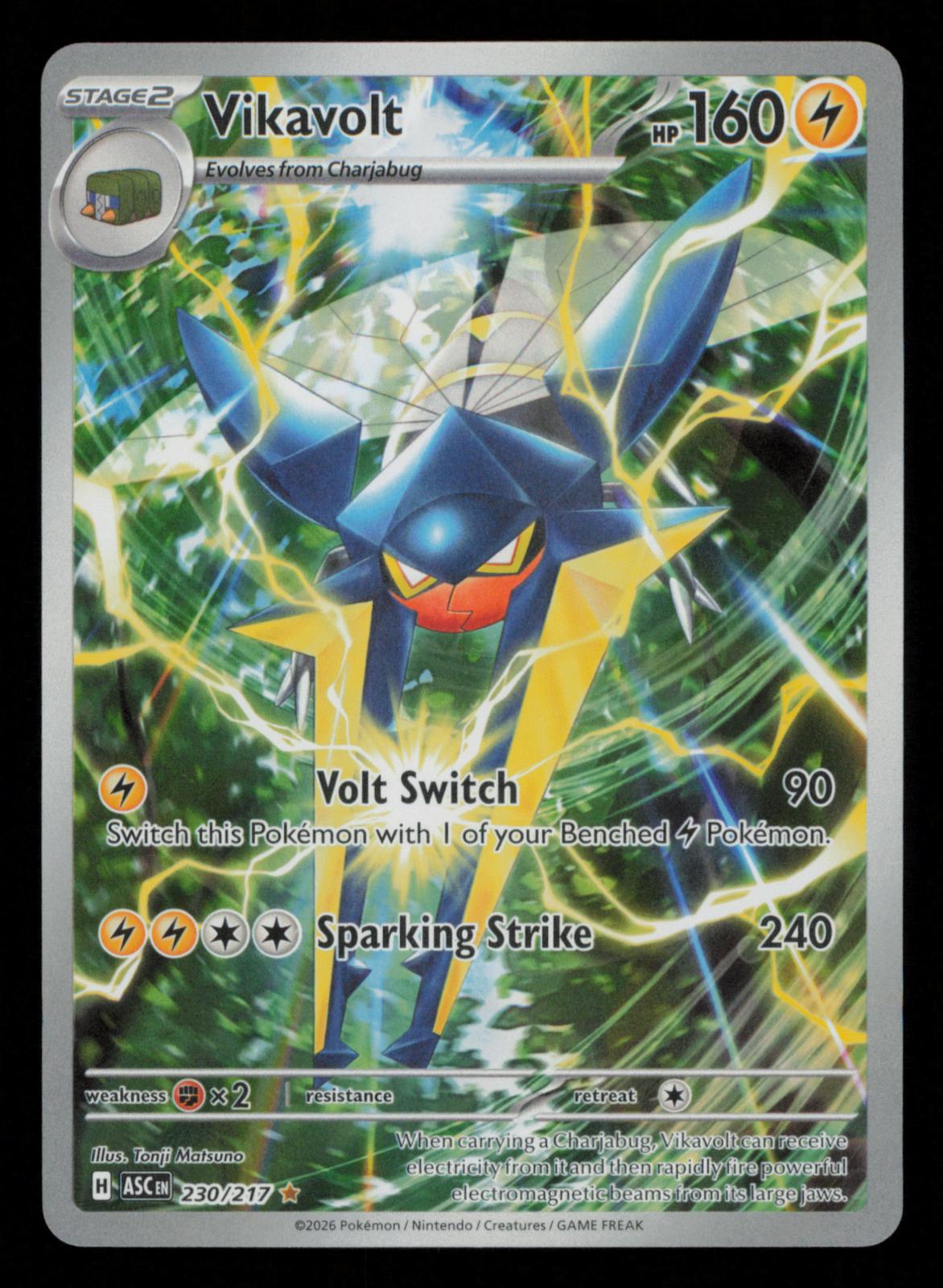 Vikavolt 230/217 Illustration Rare Ascended Heroes Pokemon