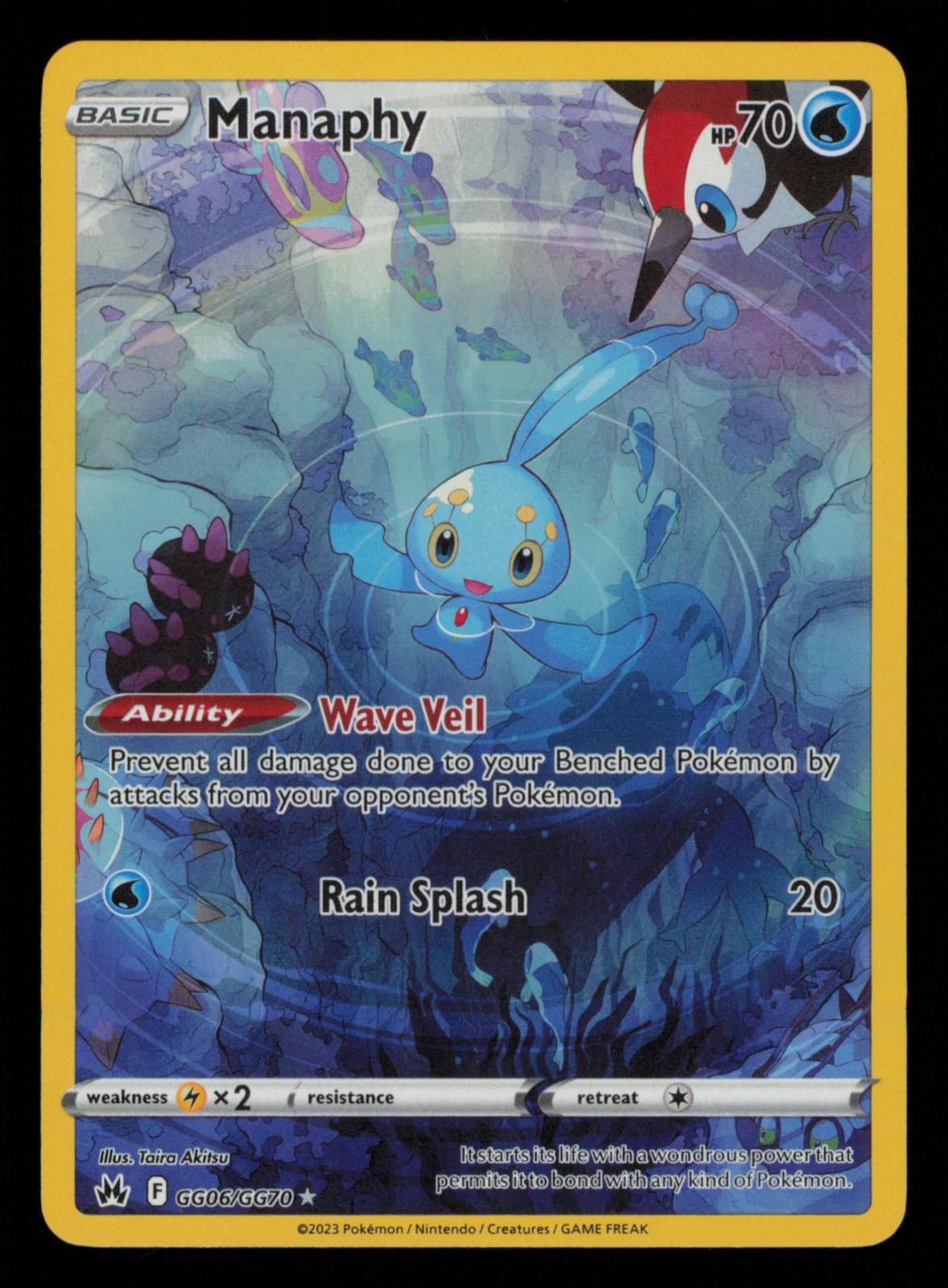 Manaphy GG06/GG70 Holo Crown Zenith Galarian Gallery Pokemon