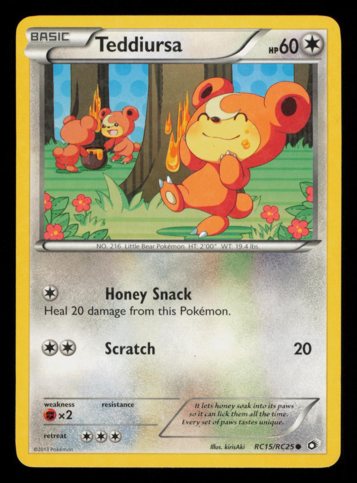 Teddiursa RC15/RC25 Holo Common Legendary Treasures: Radiant Collection Pokemon