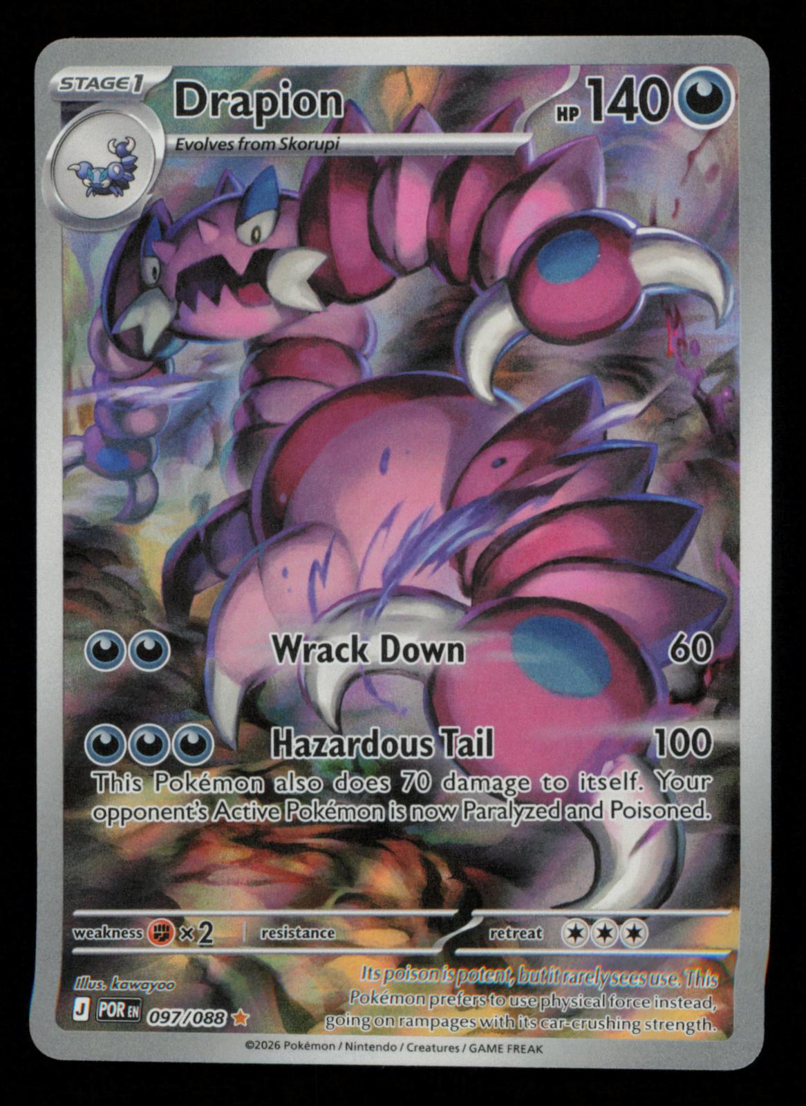 Drapion 097/088 Holo Illustration Rare Perfect Order Pokemon