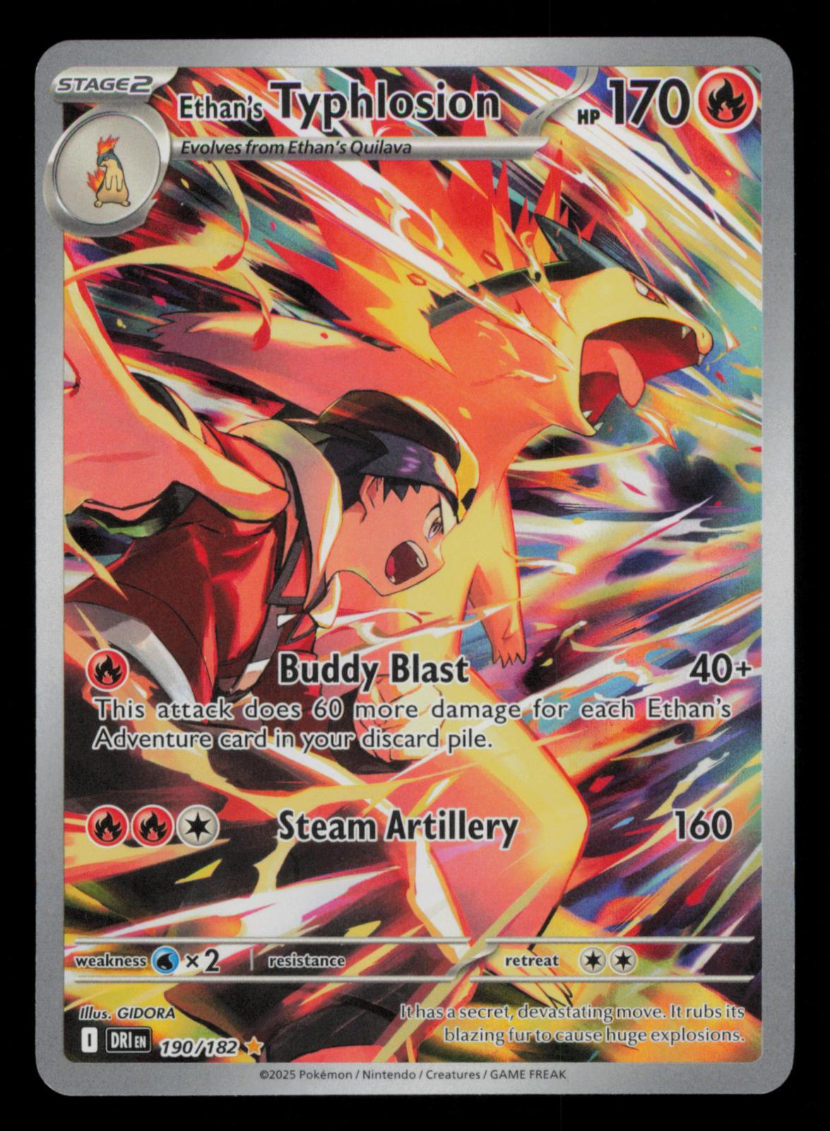 Ethan's Typhlosion 190/182 Illustration Rare Destined Rivals Pokemon