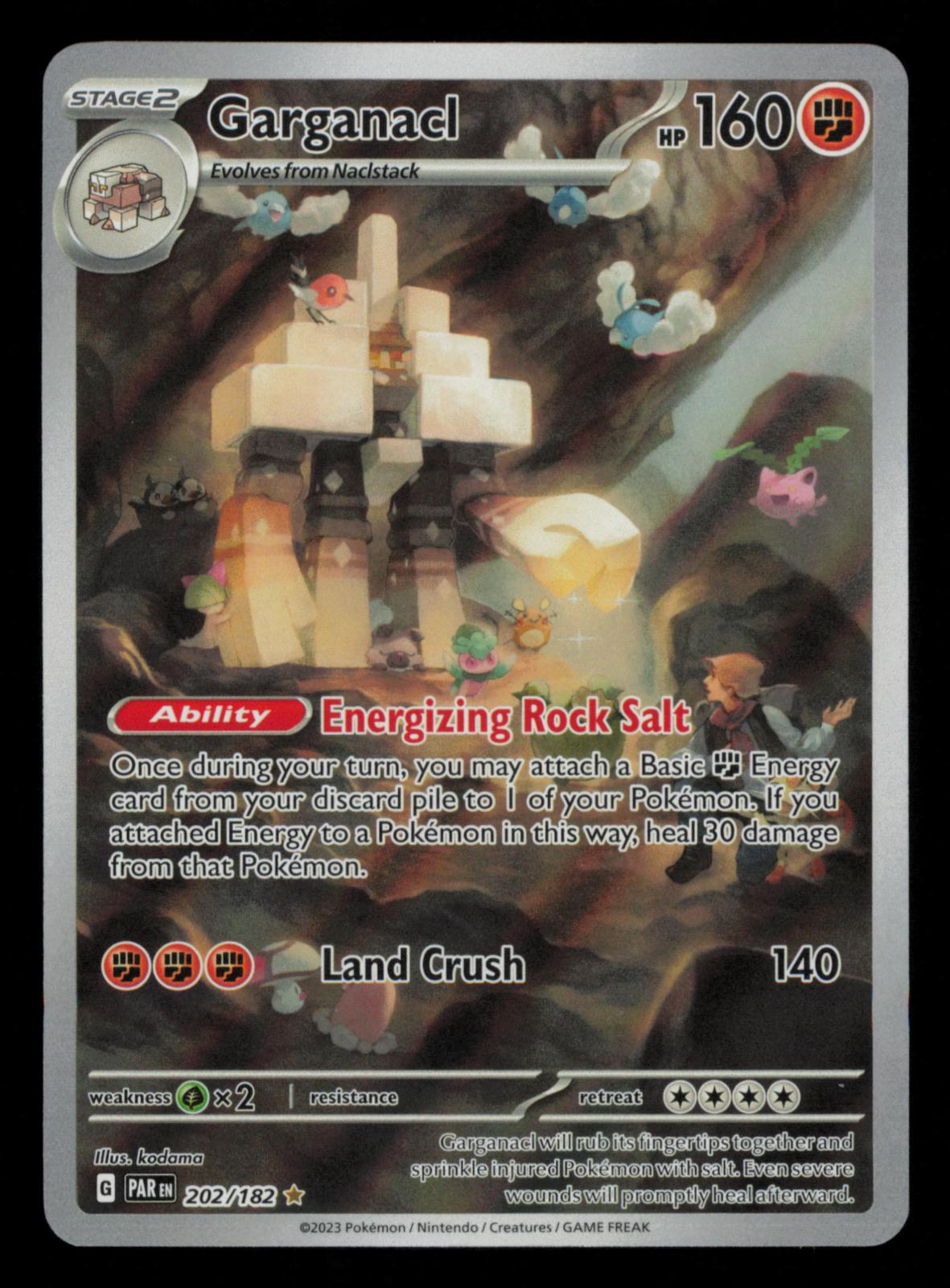Garganacl 202/182 Illustration Rare Paradox Rift Pokemon