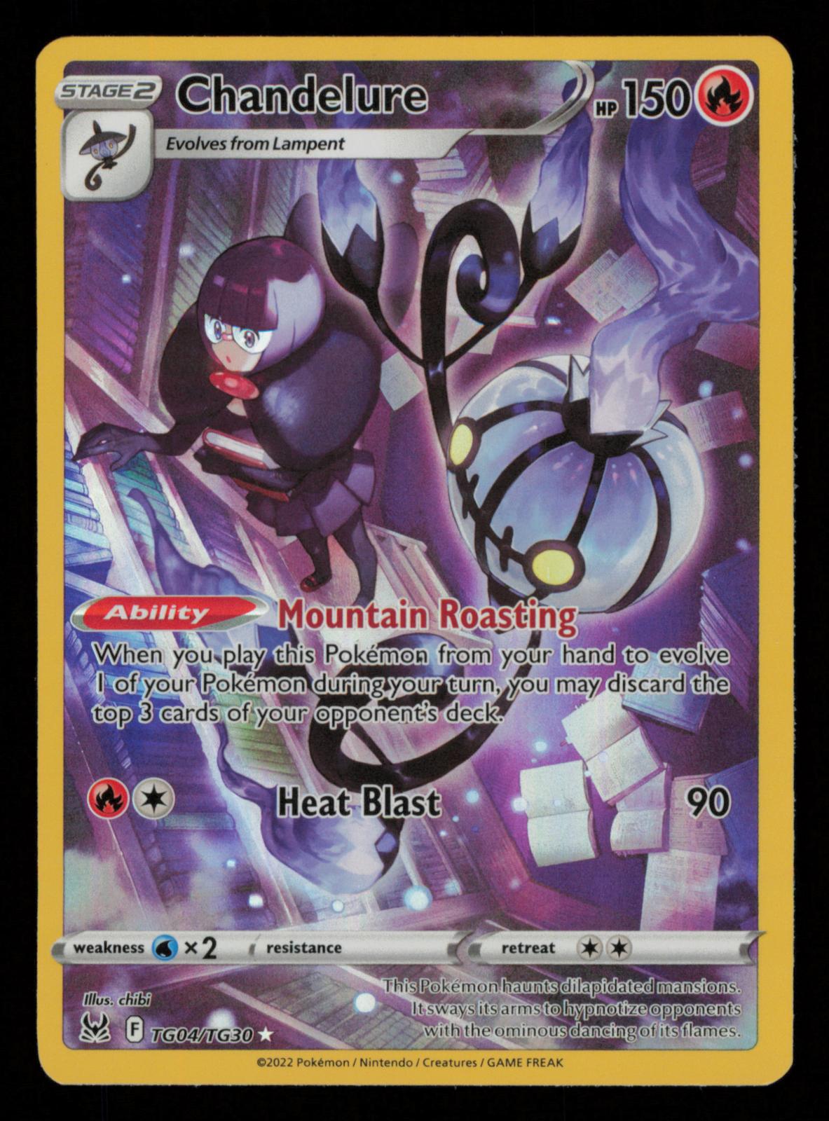Chandelure TG04/TG30 Holo Lost Origin Trainer Gallery Pokemon