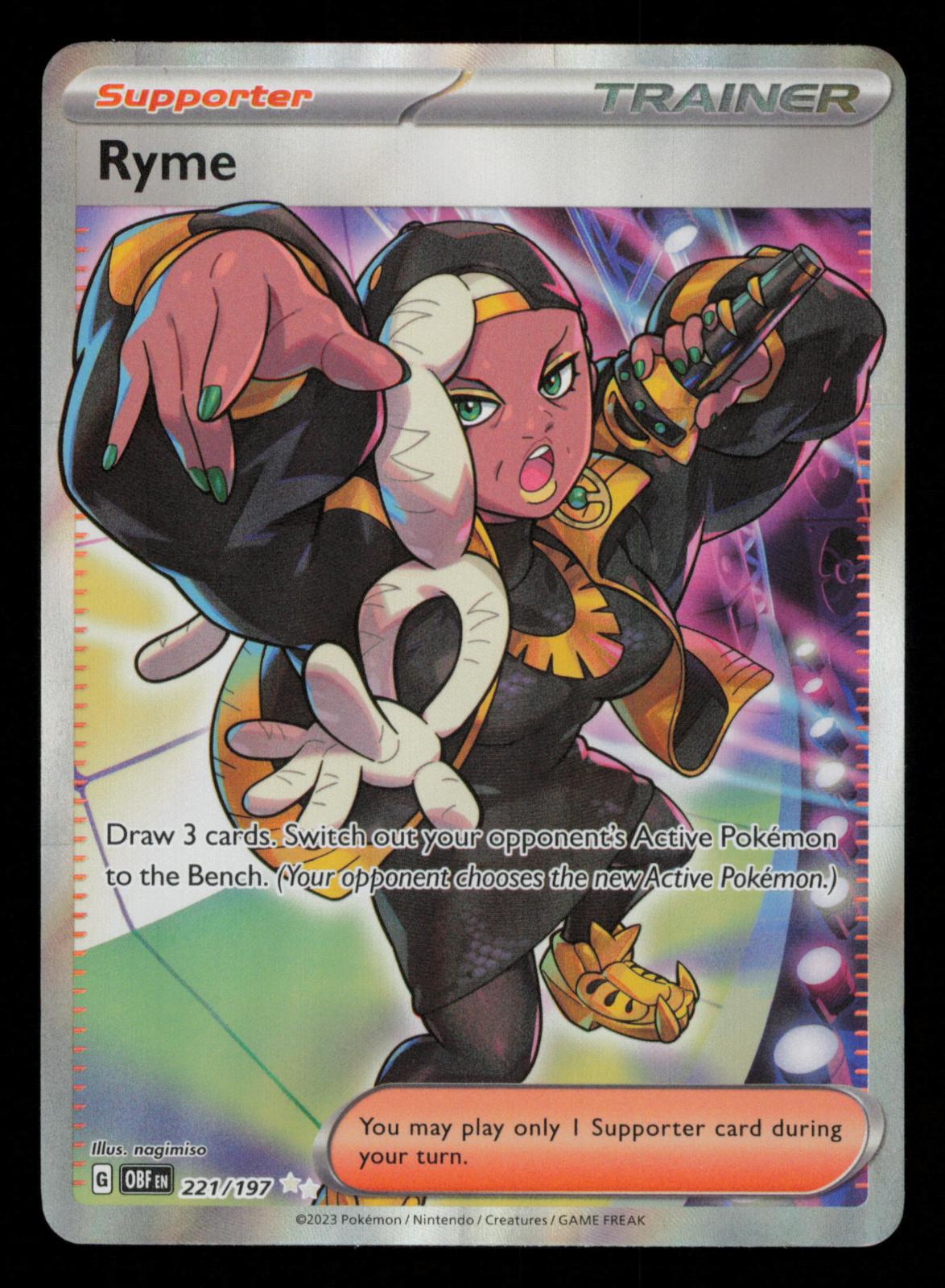Ryme 221/197 Ultra Rare Obsidian Flames Pokemon