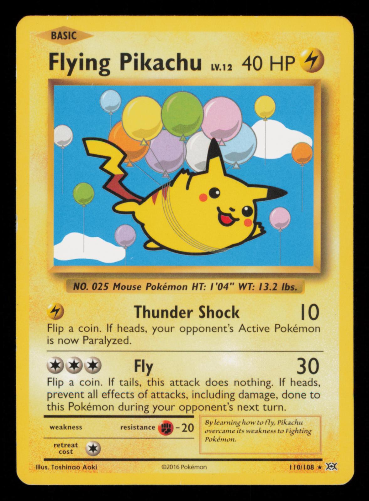 Flying Pikachu 110/108 Secret Rare Evolutions Pokemon