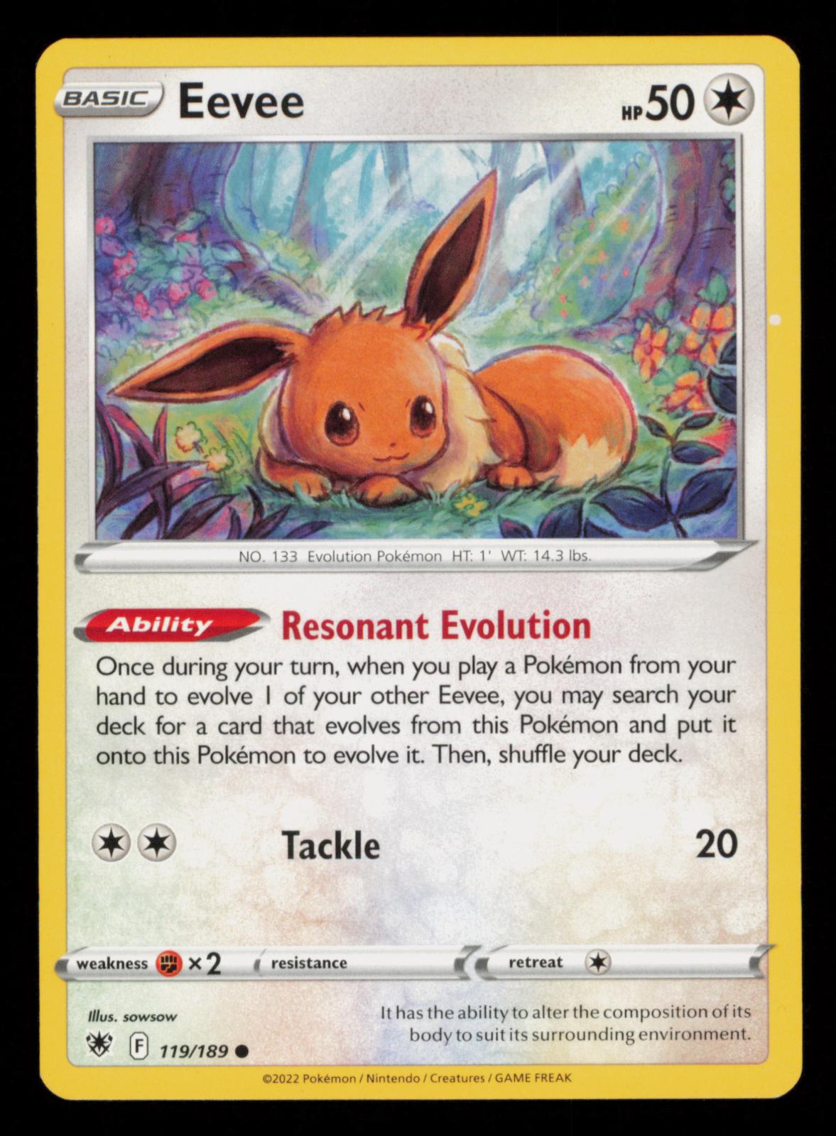 Eevee 119/189 Common Astral Radiance Pokemon